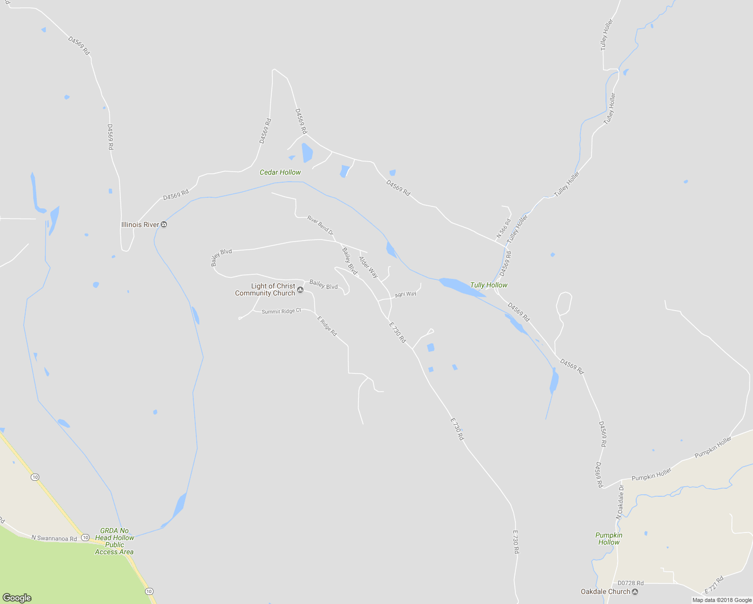 map of restaurants, bars, coffee shops, grocery stores, and more near 313 Bailey Boulevard in Tahlequah