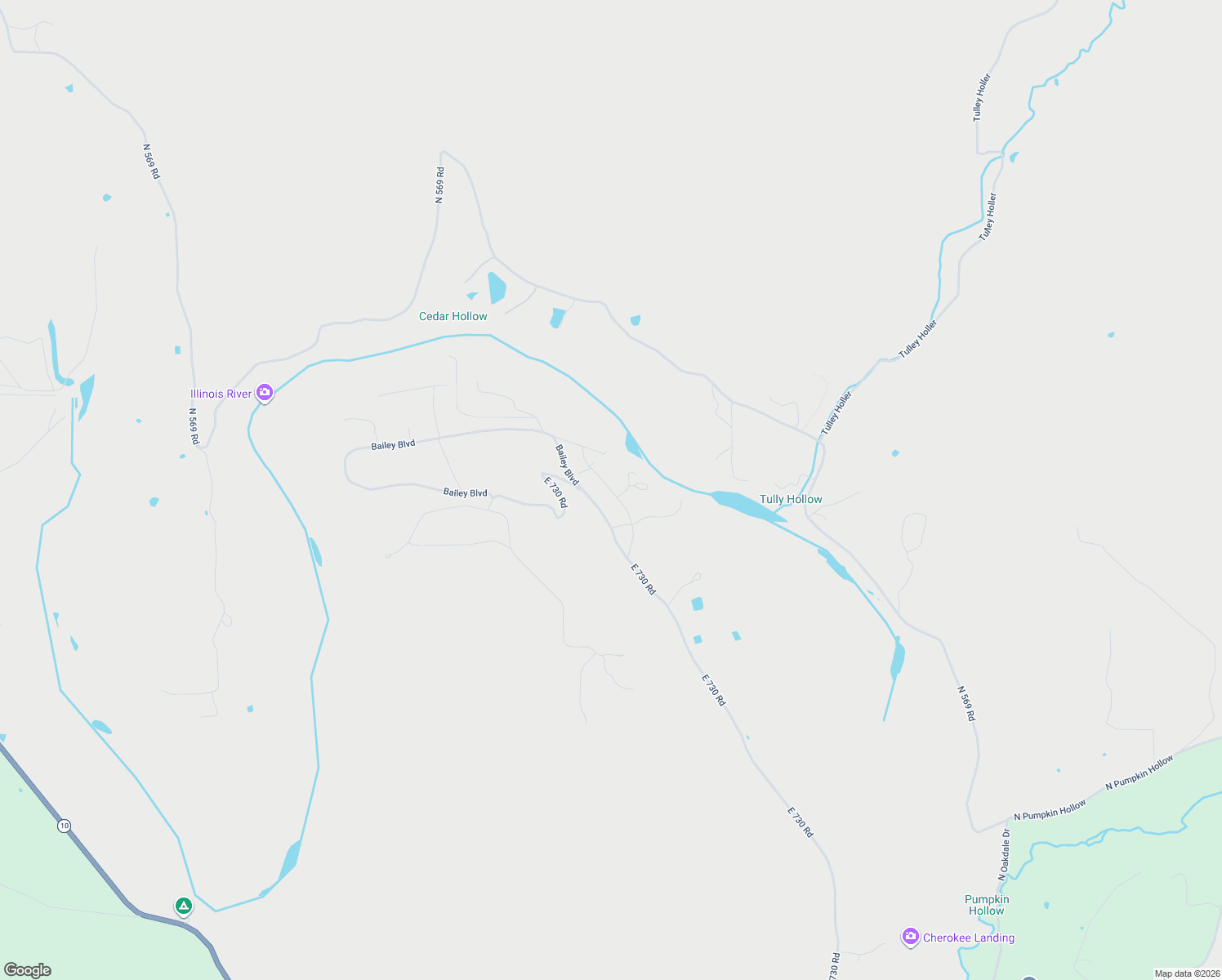 map of restaurants, bars, coffee shops, grocery stores, and more near Alder Way in Tahlequah