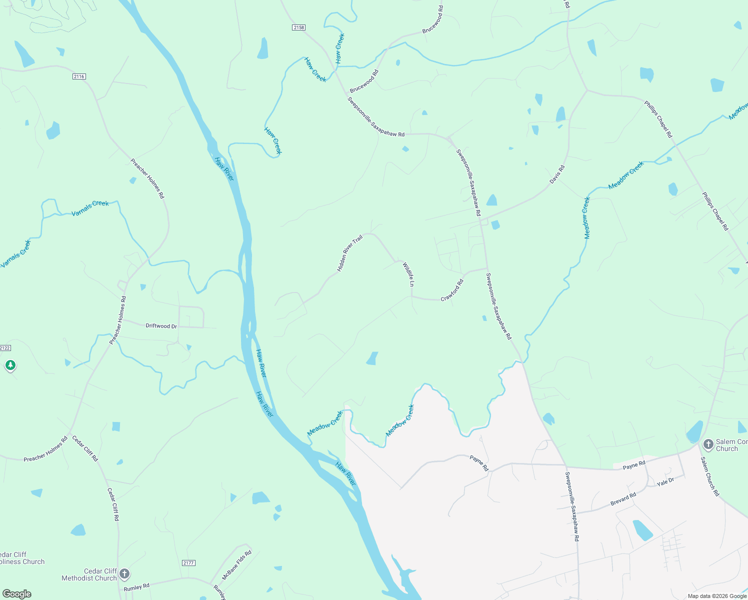 map of restaurants, bars, coffee shops, grocery stores, and more near 1654 Crawford Rd in Graham