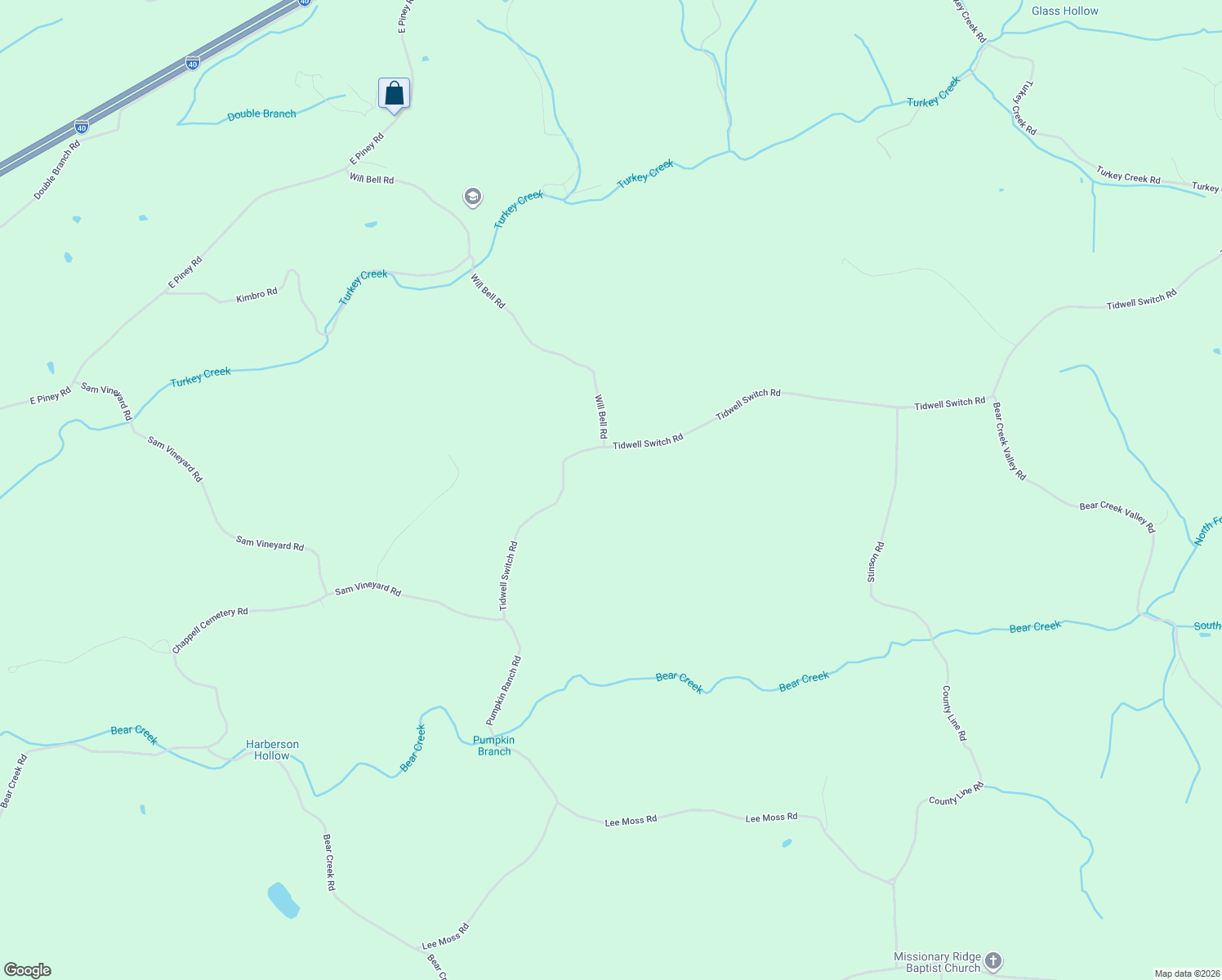 map of restaurants, bars, coffee shops, grocery stores, and more near 2199 Tidwell Switch Road in Bon Aqua