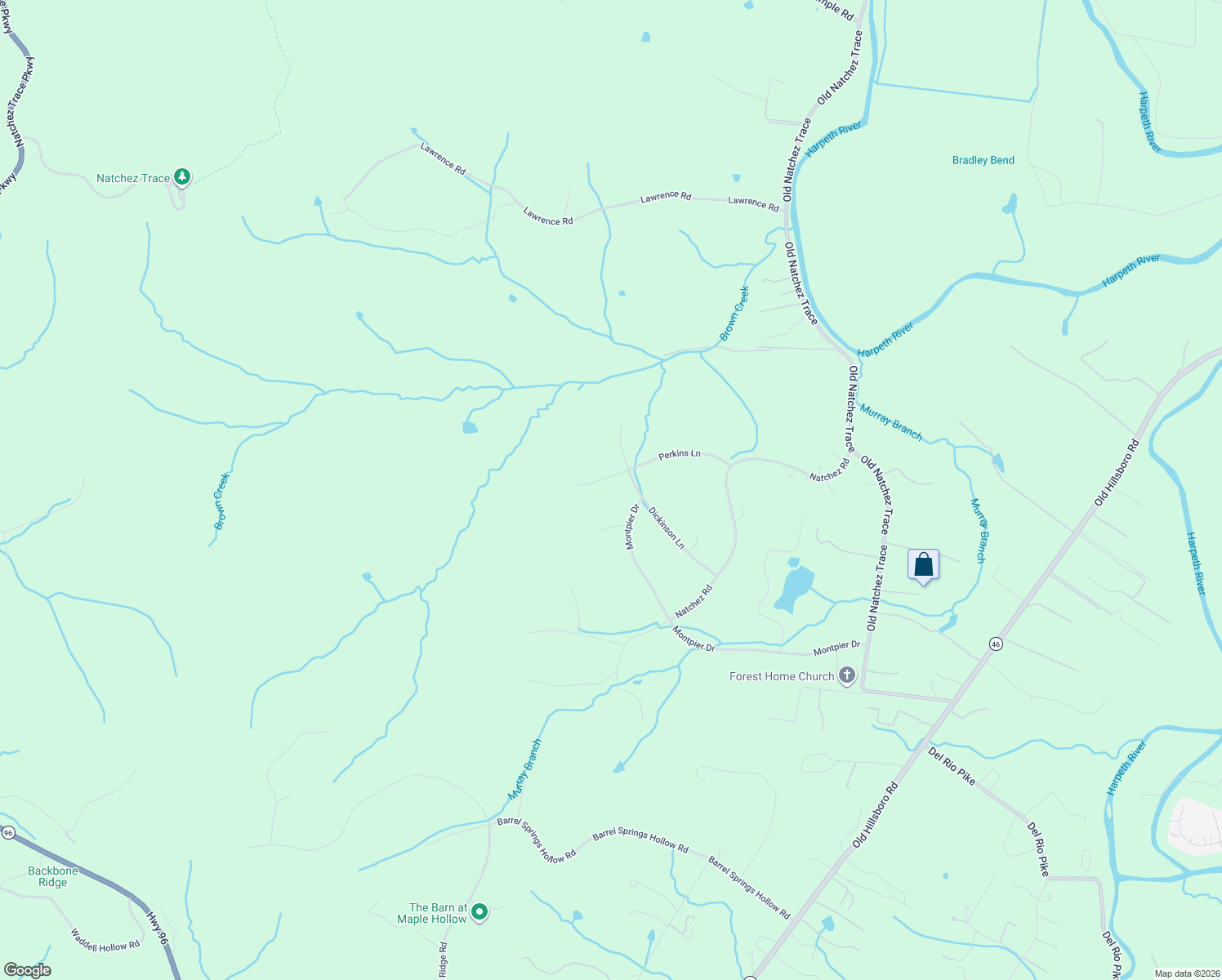 map of restaurants, bars, coffee shops, grocery stores, and more near 1201 Perkins Lane in Franklin