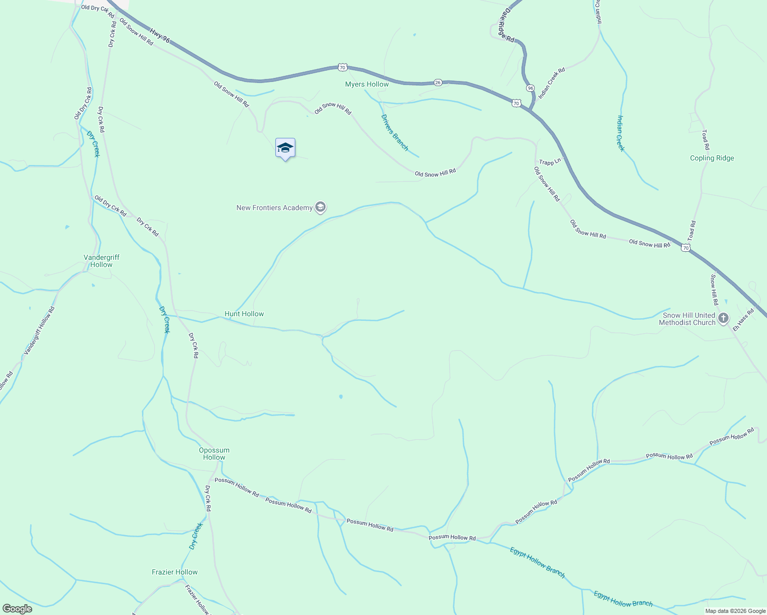 map of restaurants, bars, coffee shops, grocery stores, and more near 1064 Cathcart Road in Dowelltown