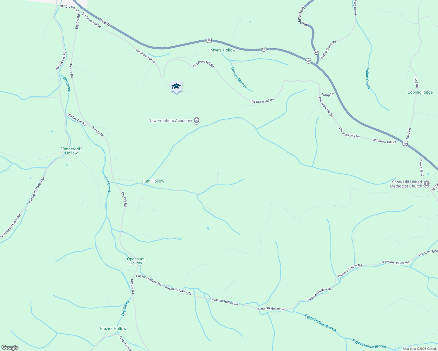 map of restaurants, bars, coffee shops, grocery stores, and more near 1064 Cathcart Road in Dowelltown