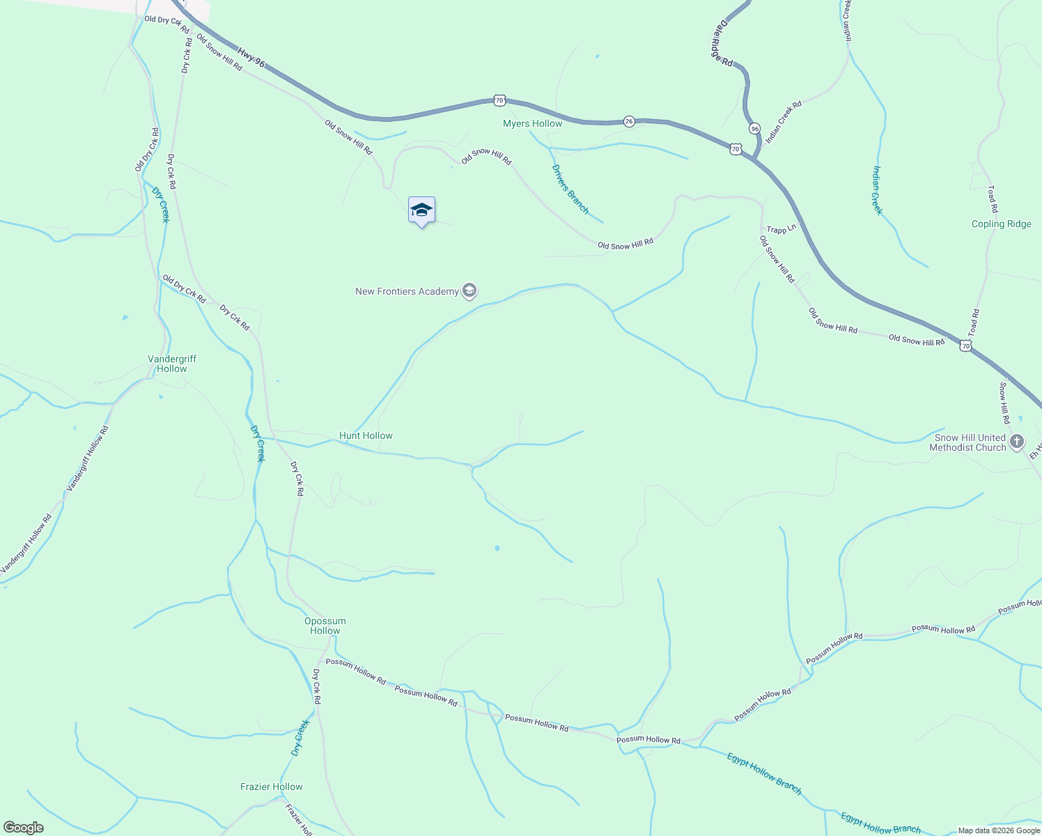 map of restaurants, bars, coffee shops, grocery stores, and more near 1064 Cathcart Road in Dowelltown