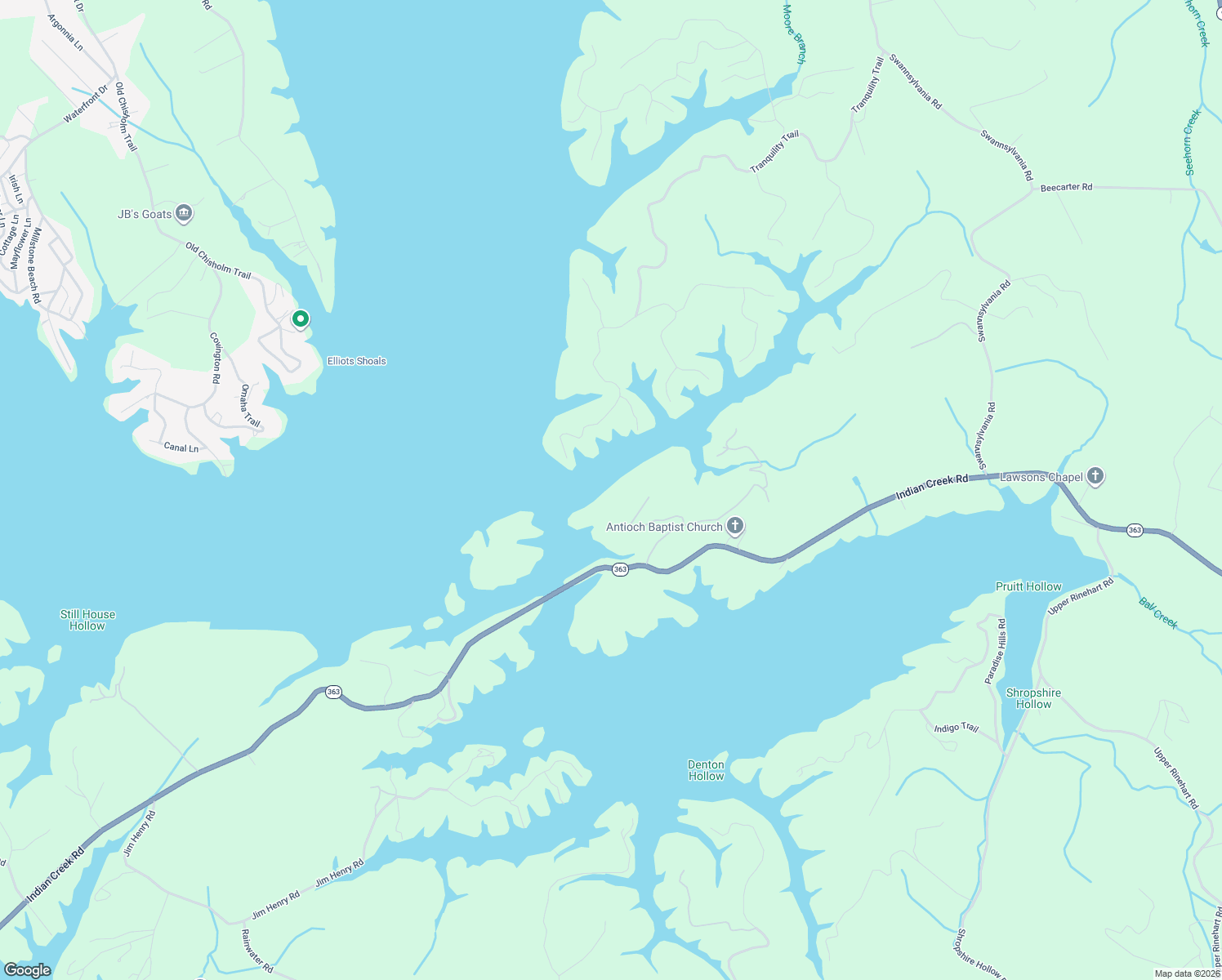 map of restaurants, bars, coffee shops, grocery stores, and more near 2471 Skyview Way in Dandridge