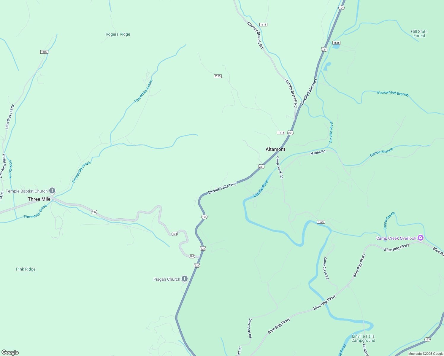 map of restaurants, bars, coffee shops, grocery stores, and more near 129 Frazier Ln in Newland