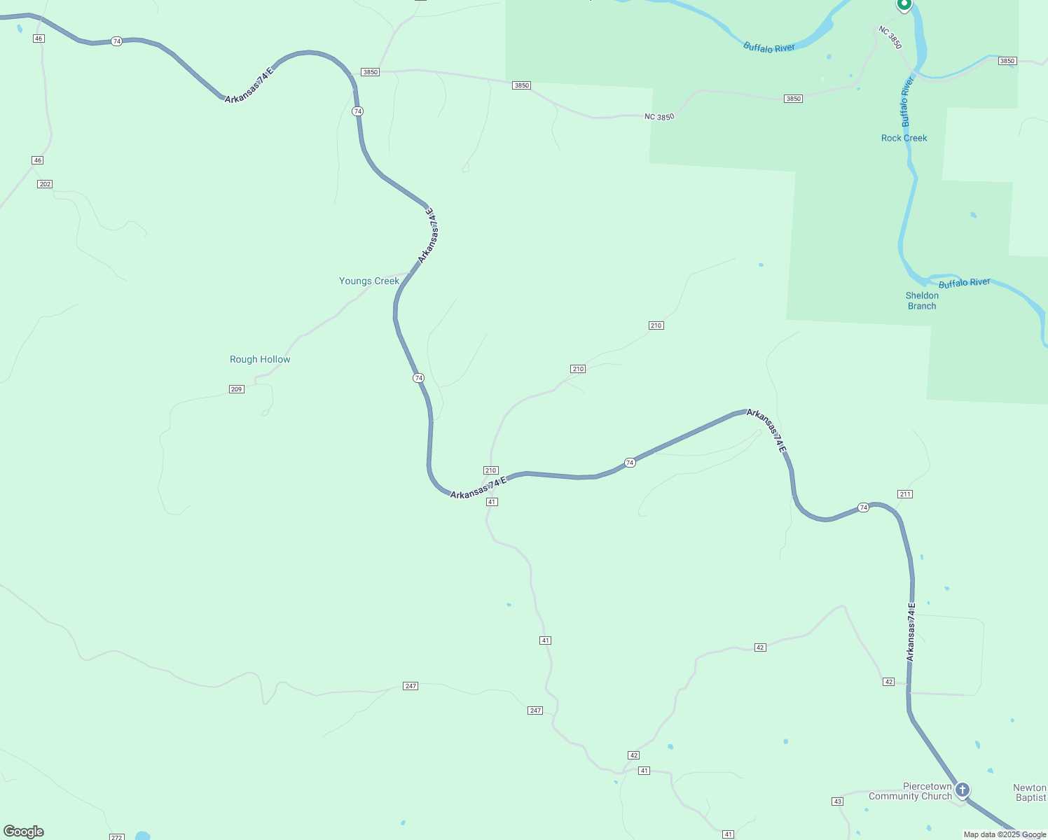 map of restaurants, bars, coffee shops, grocery stores, and more near 59 Arkansas 74 in Jasper