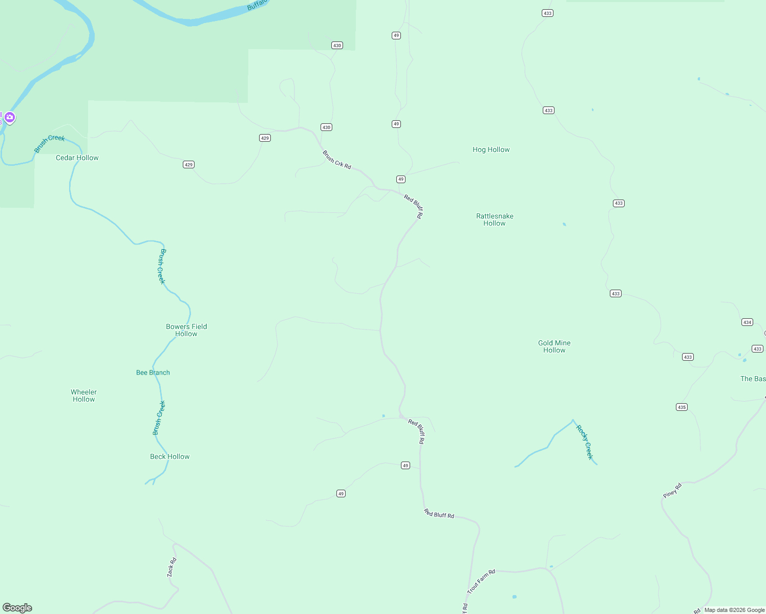 map of restaurants, bars, coffee shops, grocery stores, and more near 3227 Red Bluff Road in Marshall