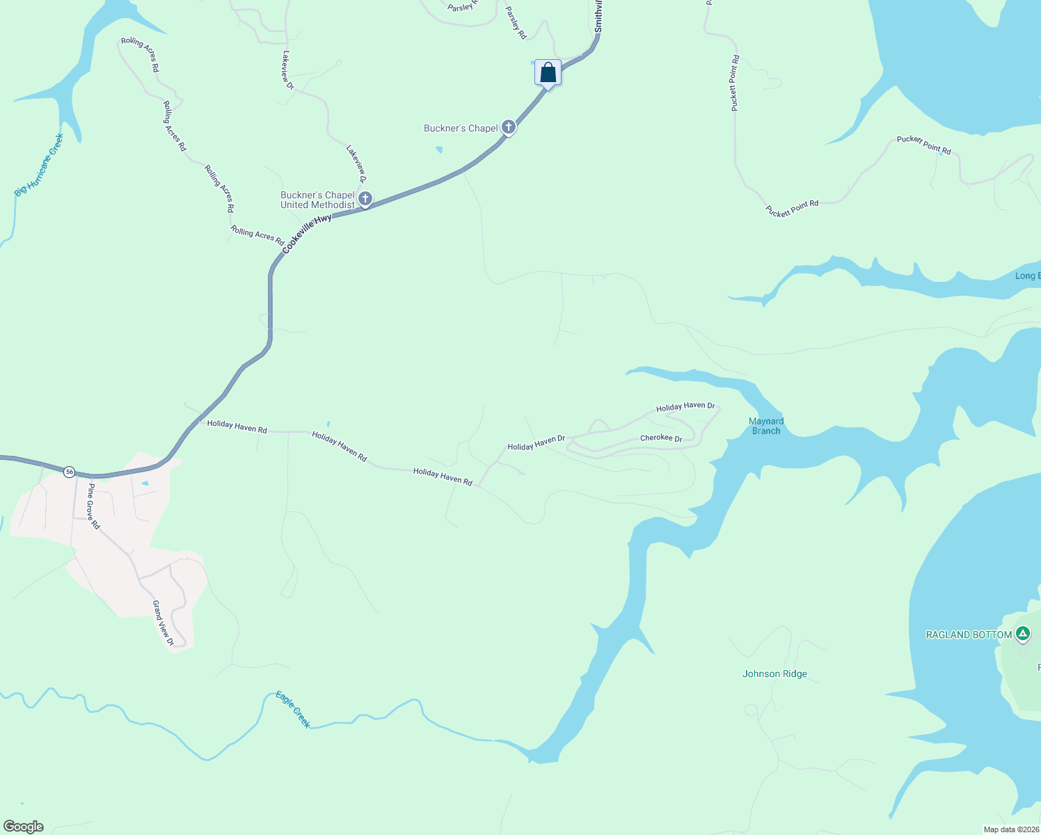 map of restaurants, bars, coffee shops, grocery stores, and more near 421 Alpine Drive in Smithville
