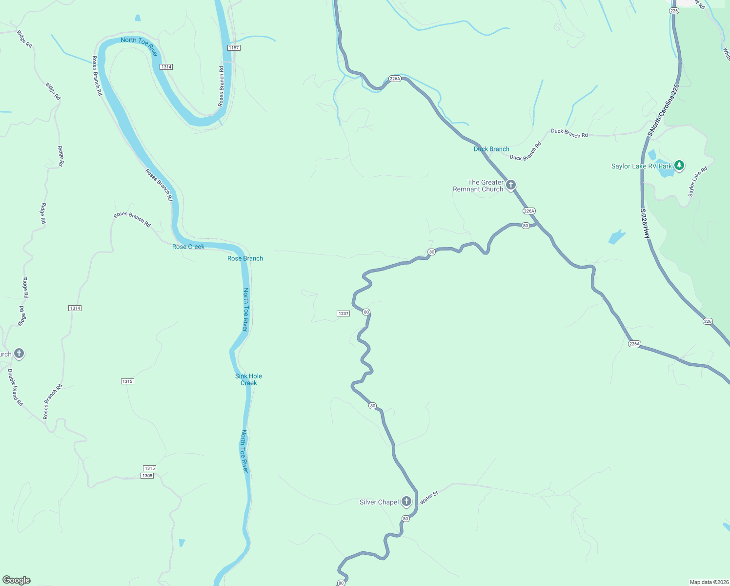 map of restaurants, bars, coffee shops, grocery stores, and more near 3205 North Carolina 80 in Bakersville