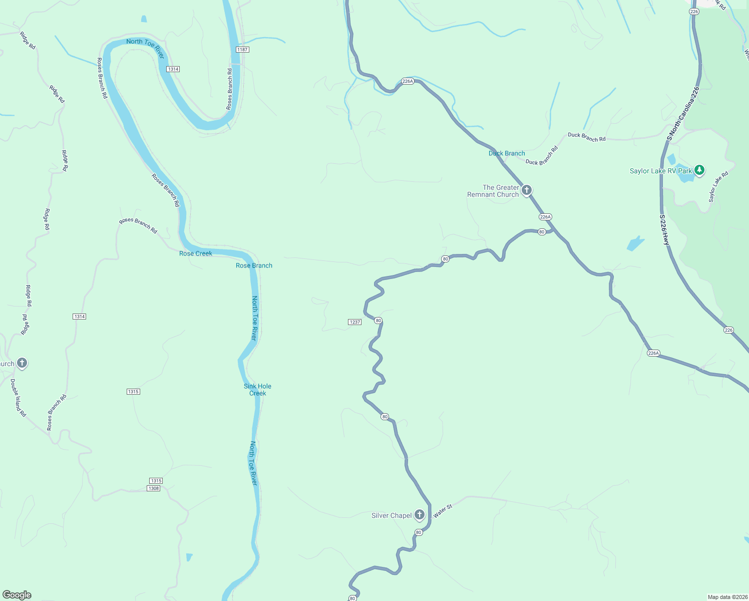 map of restaurants, bars, coffee shops, grocery stores, and more near 3205 North Carolina 80 in Bakersville