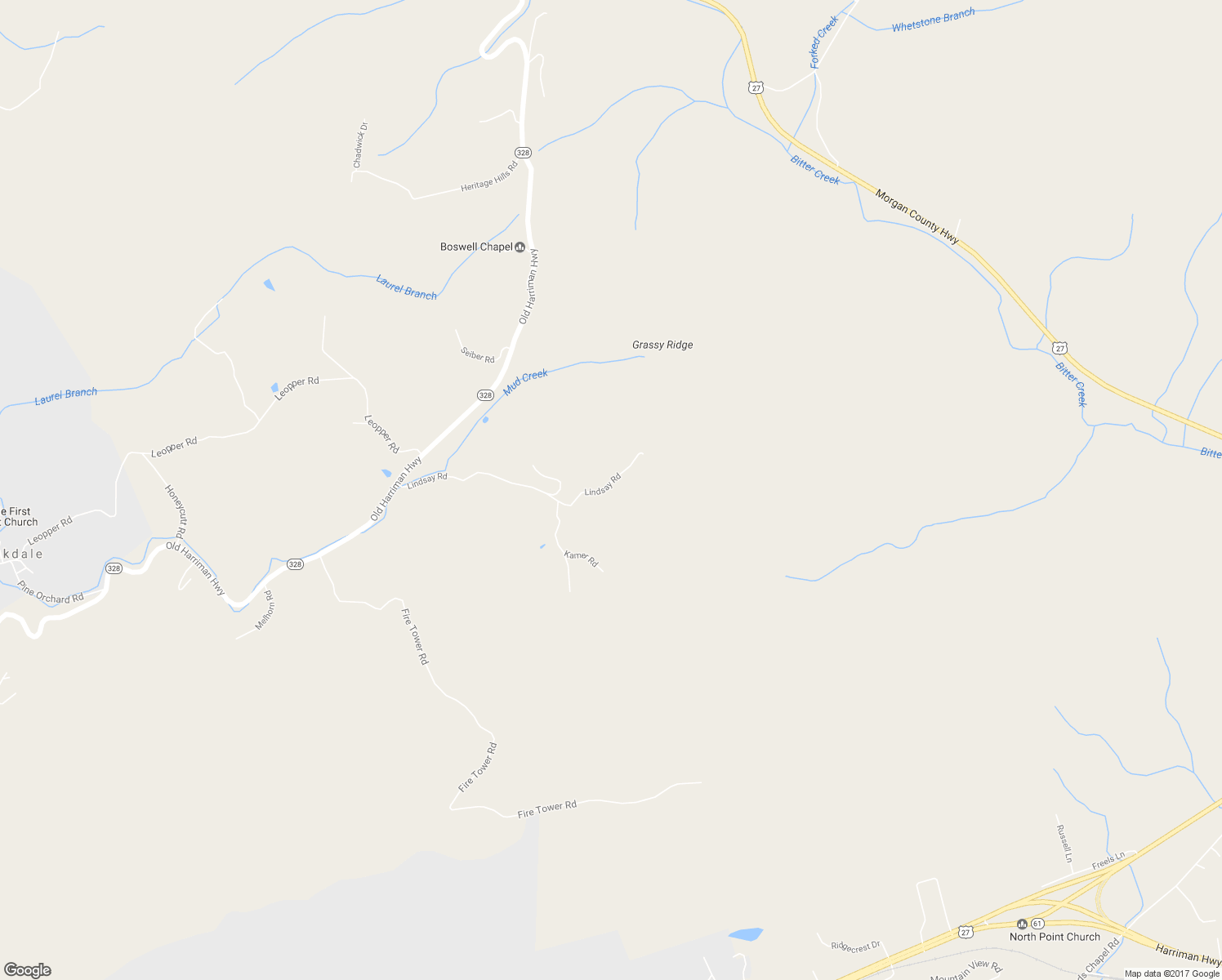 map of restaurants, bars, coffee shops, grocery stores, and more near 134 Hickory Flats Road in Harriman