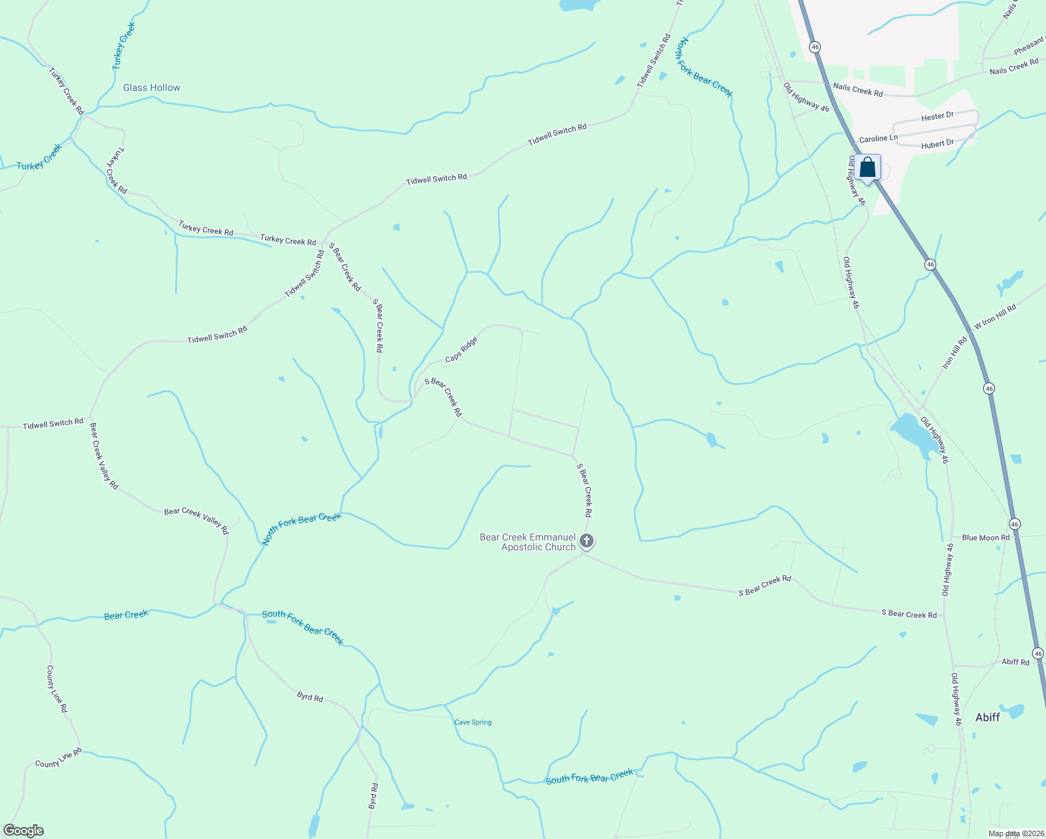 map of restaurants, bars, coffee shops, grocery stores, and more near 1398 South Bear Creek Road in Dickson