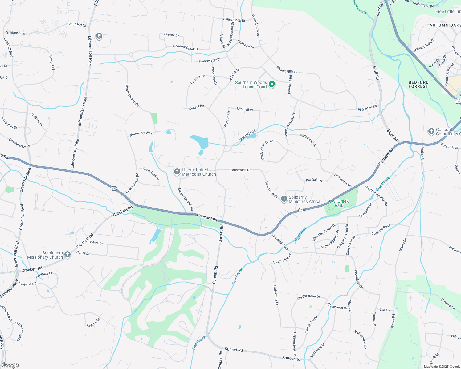 map of restaurants, bars, coffee shops, grocery stores, and more near 9622 Beechwood Court in Brentwood
