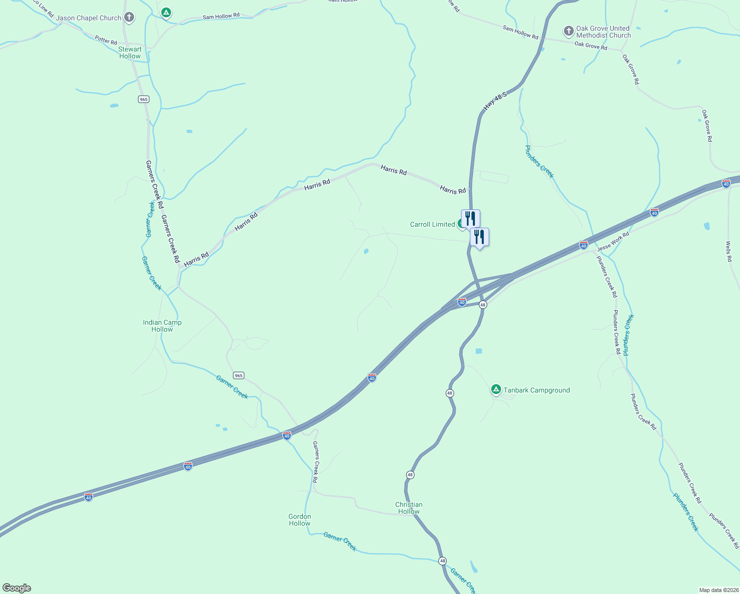map of restaurants, bars, coffee shops, grocery stores, and more near 180 Deerwood Court in Dickson