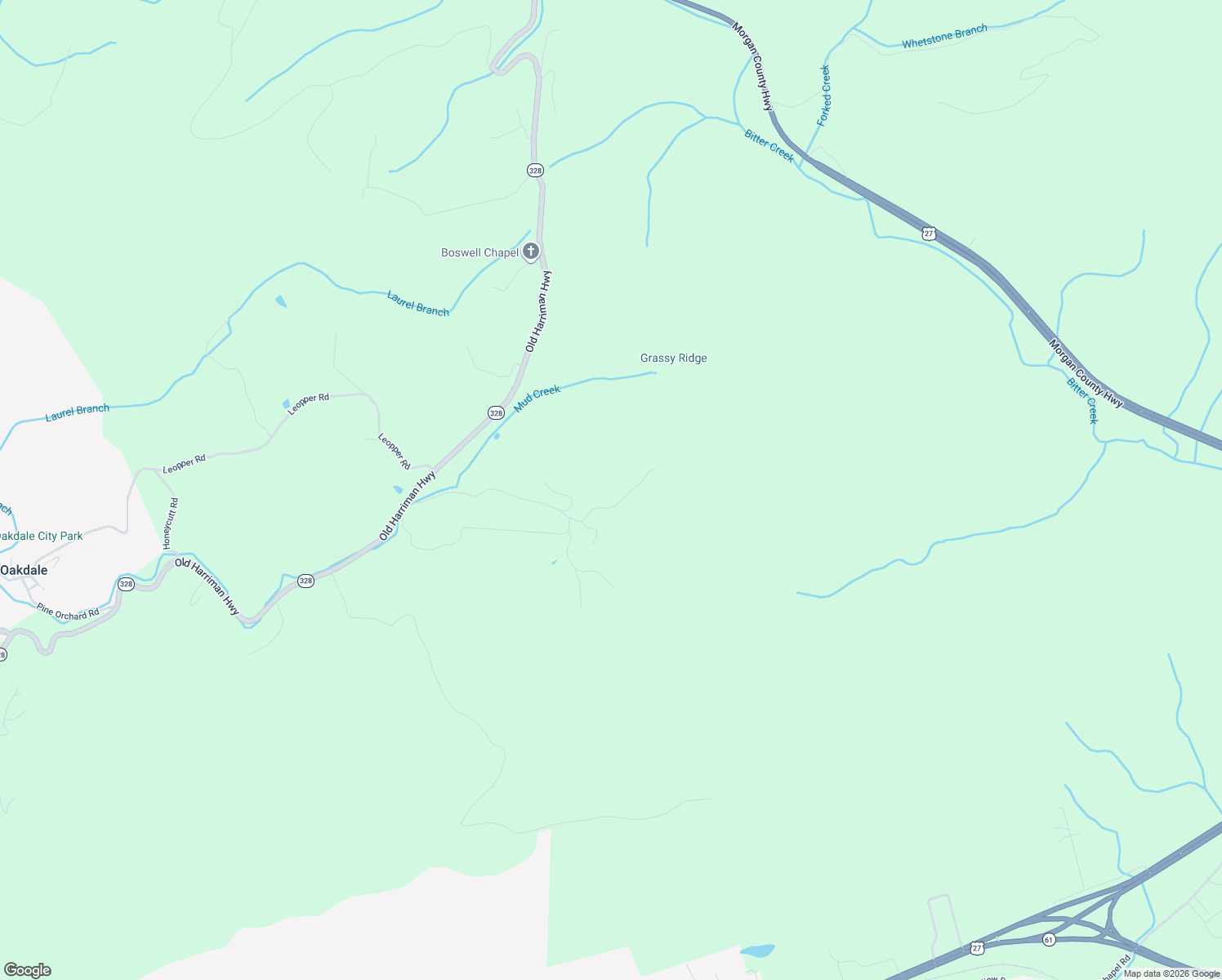 map of restaurants, bars, coffee shops, grocery stores, and more near 134 Hickory Flats Road in Harriman
