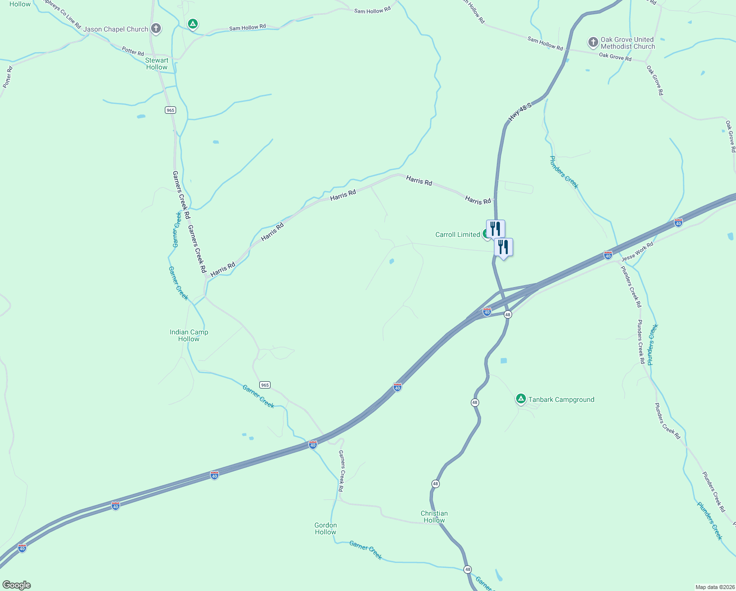 map of restaurants, bars, coffee shops, grocery stores, and more near 180 Deerwood Court in Dickson