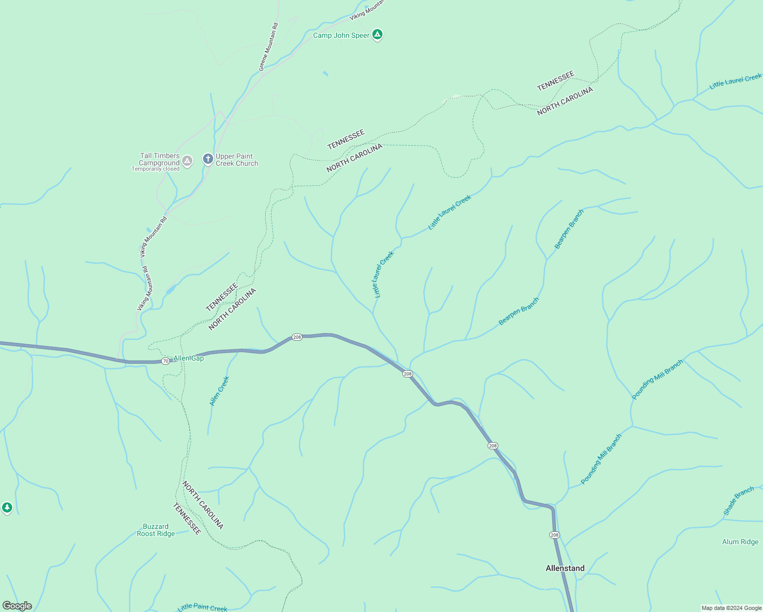 map of restaurants, bars, coffee shops, grocery stores, and more near 8232 North Carolina 208 in Marshall