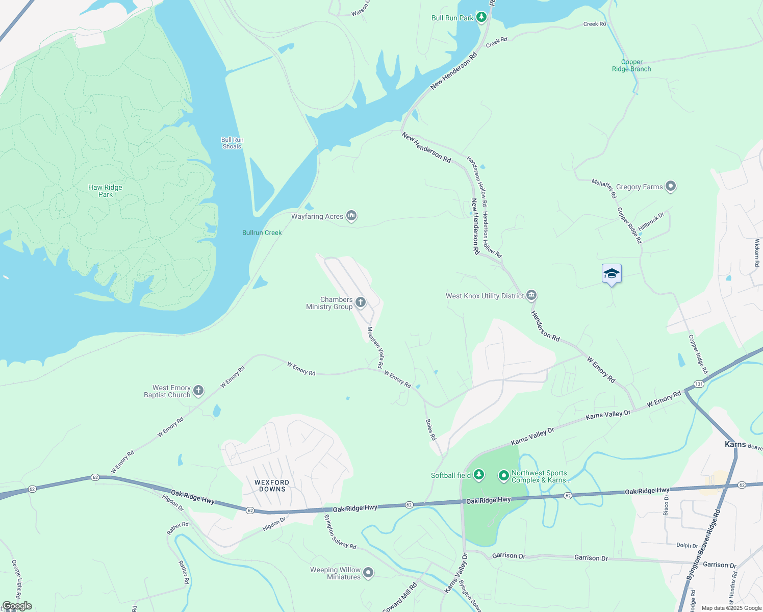 map of restaurants, bars, coffee shops, grocery stores, and more near 3812 High View Lane in Knoxville