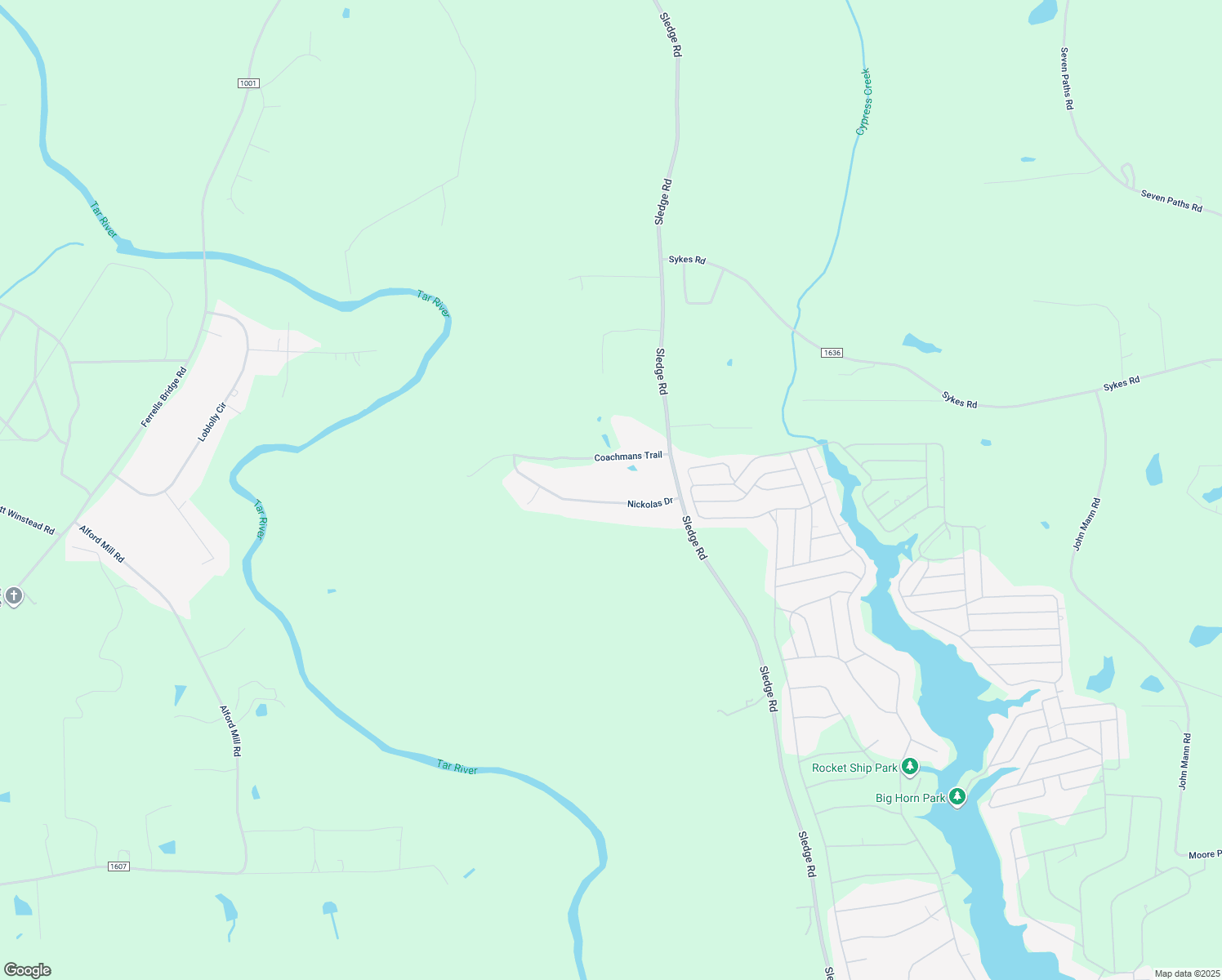map of restaurants, bars, coffee shops, grocery stores, and more near 100 Nickolas Drive in Louisburg