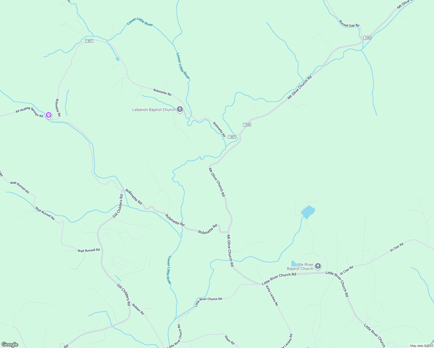 map of restaurants, bars, coffee shops, grocery stores, and more near 1018 Mount Olive Church Road in Taylorsville