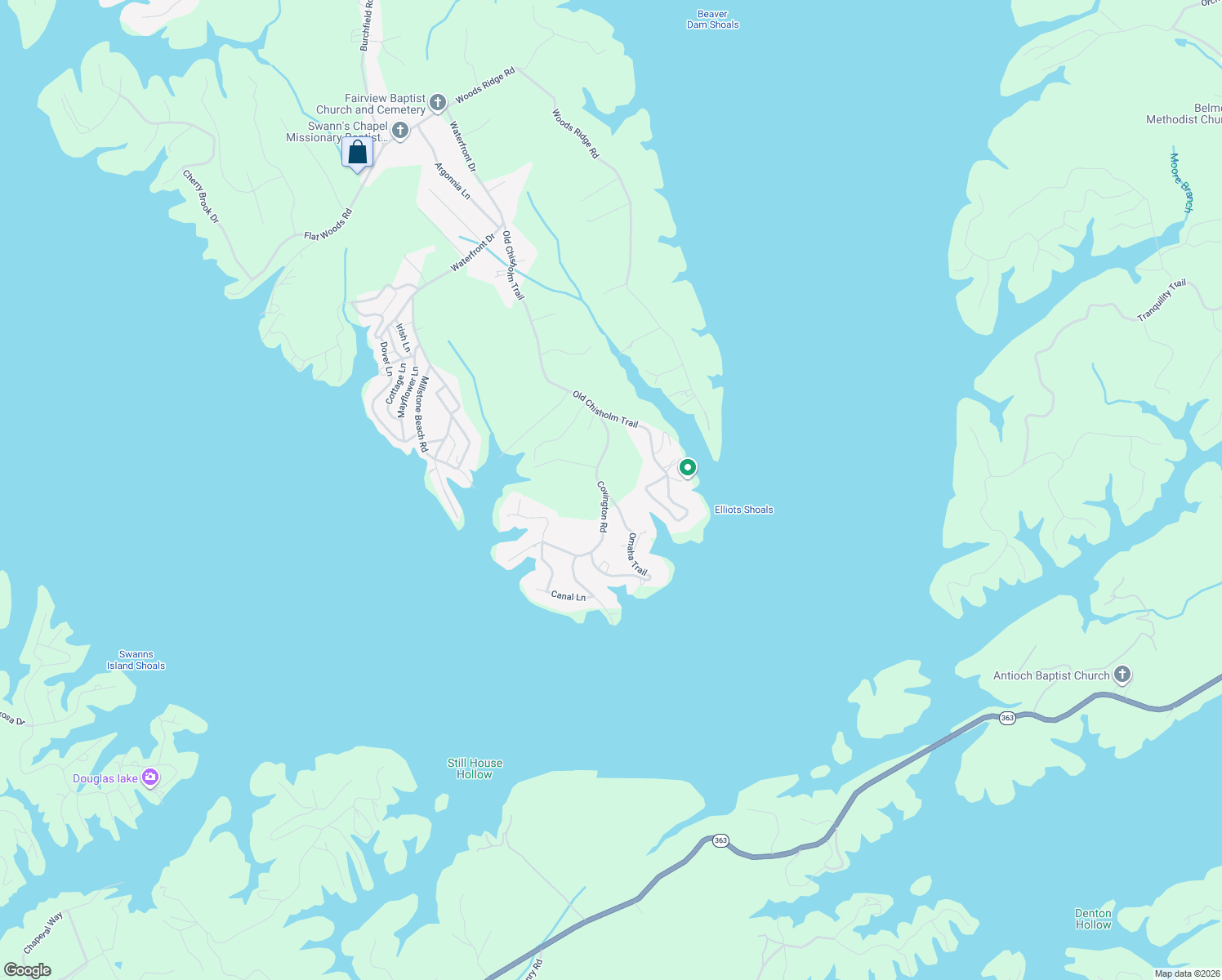 map of restaurants, bars, coffee shops, grocery stores, and more near 1542-1558 Covington Rd in Dandridge