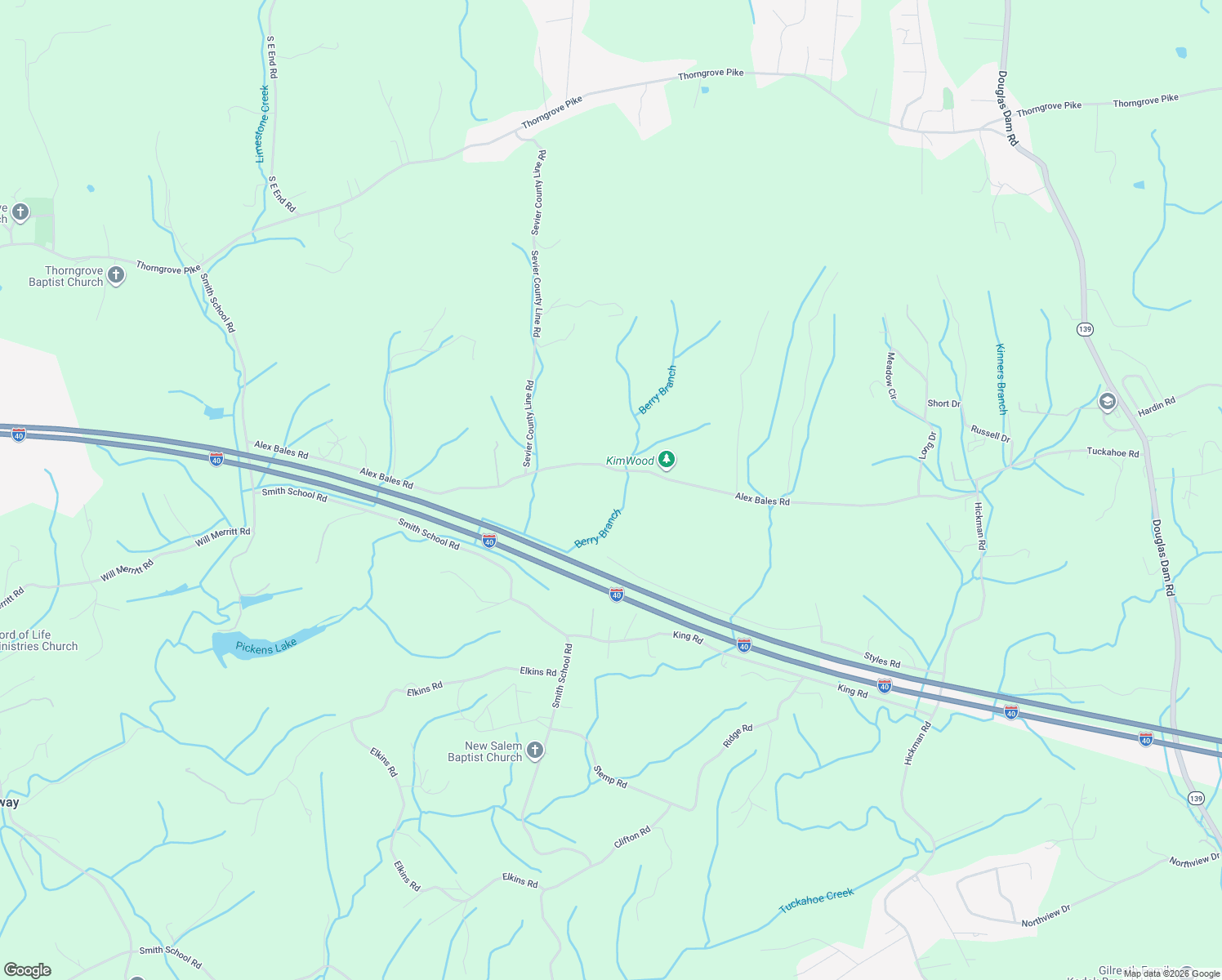 map of restaurants, bars, coffee shops, grocery stores, and more near 10304 Stiles Lane in Kodak