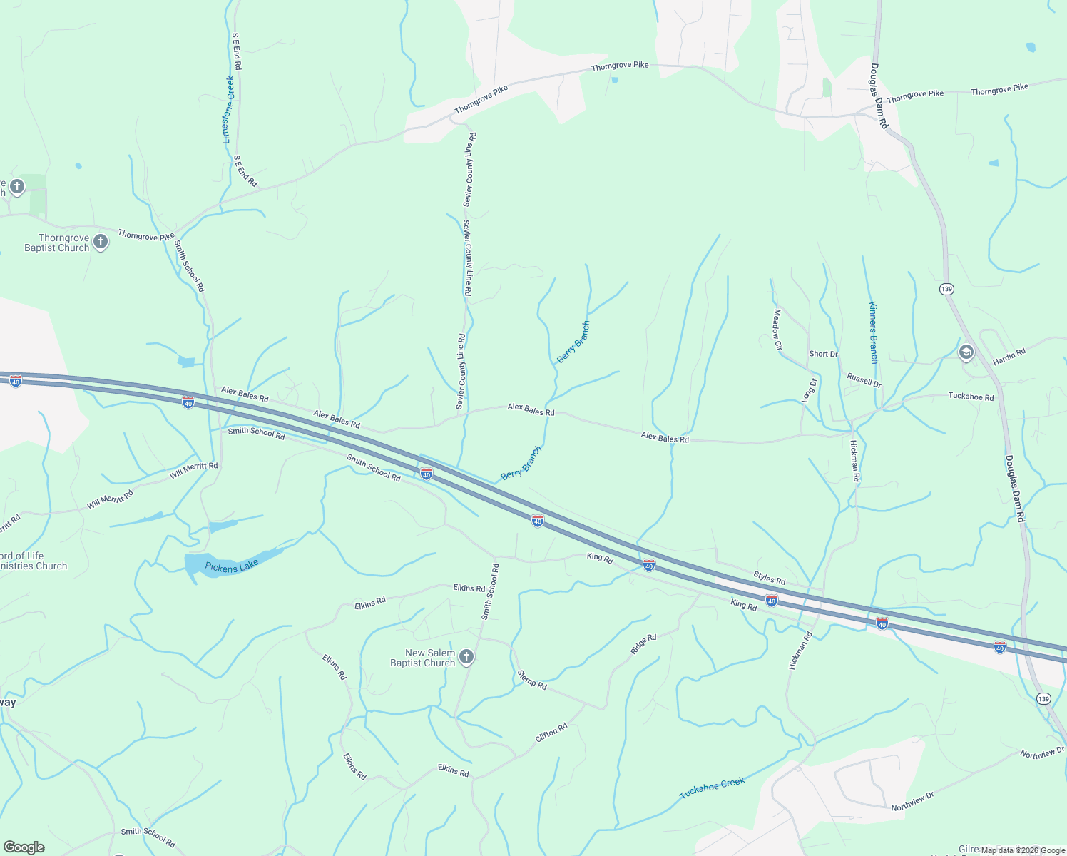 map of restaurants, bars, coffee shops, grocery stores, and more near 10304 Stiles Lane in Kodak
