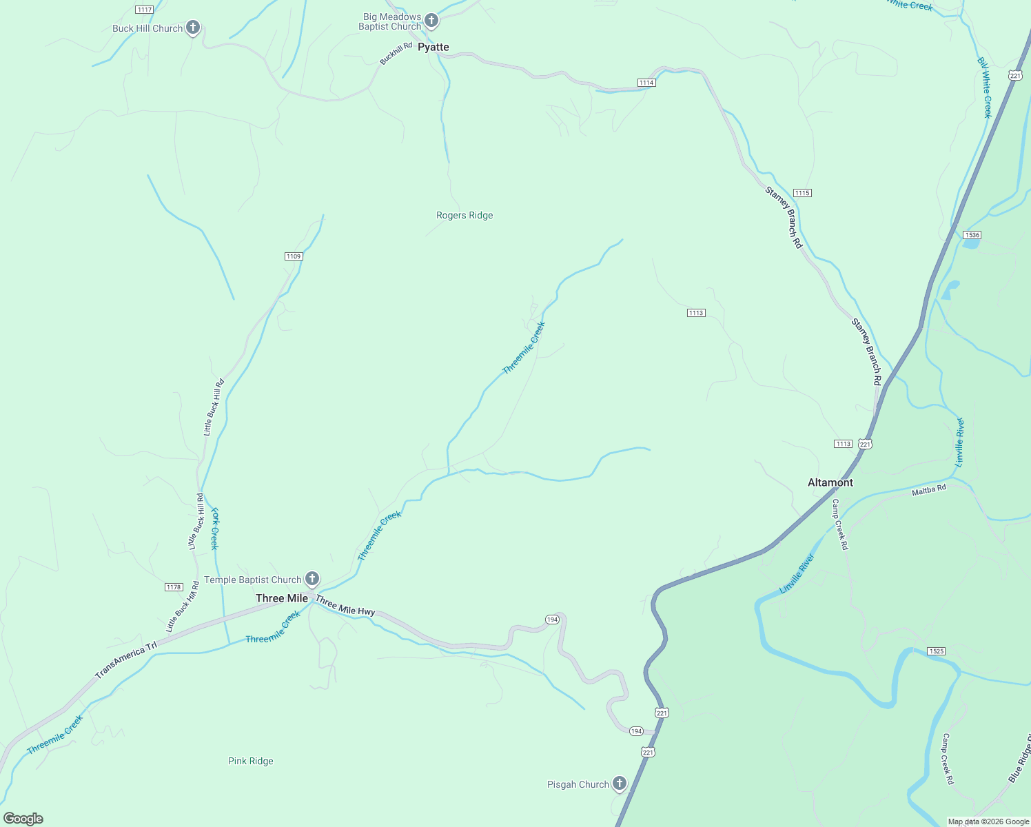 map of restaurants, bars, coffee shops, grocery stores, and more near 984 Prison Camp Road in Newland