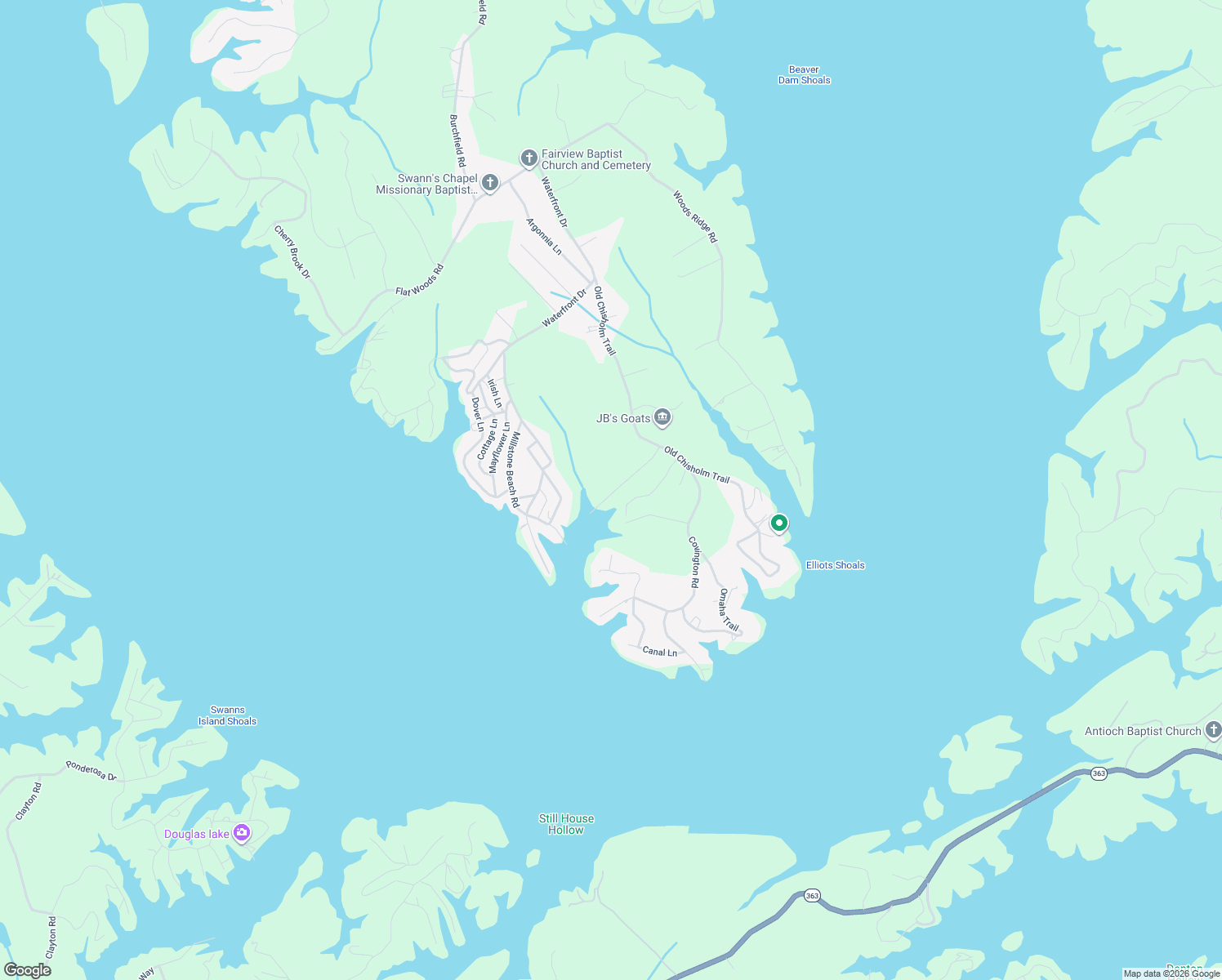 map of restaurants, bars, coffee shops, grocery stores, and more near 1549 Wise Way in Dandridge