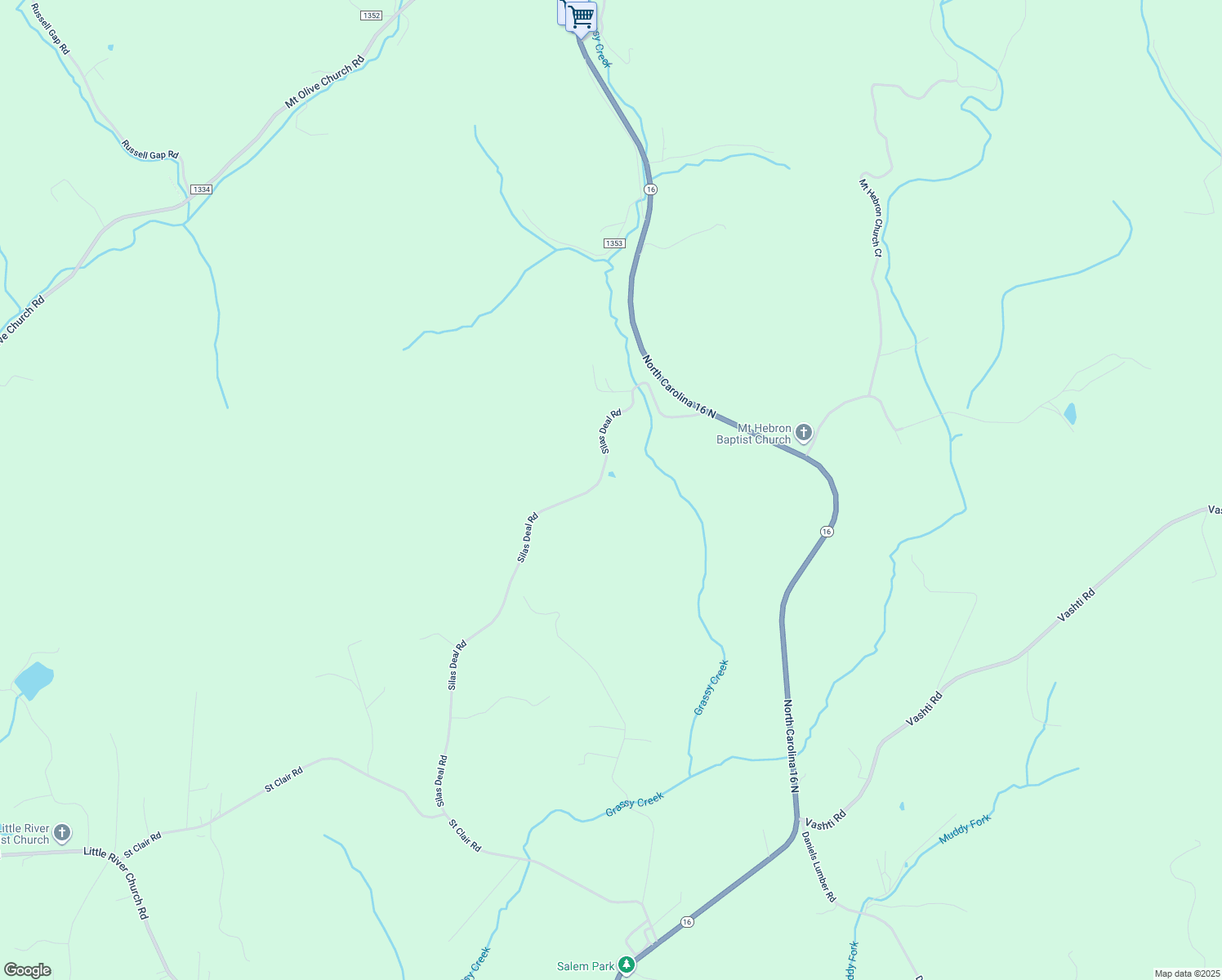 map of restaurants, bars, coffee shops, grocery stores, and more near 1184 Silas Deal Road in Township of Taylorsville