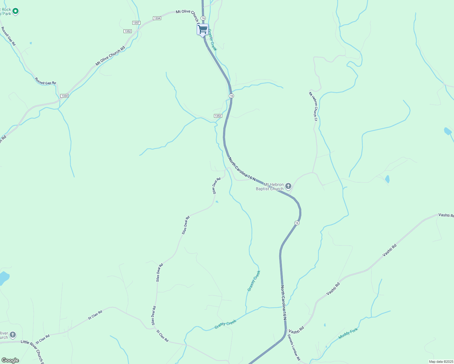map of restaurants, bars, coffee shops, grocery stores, and more near 1466 Silas Deal Road in Taylorsville