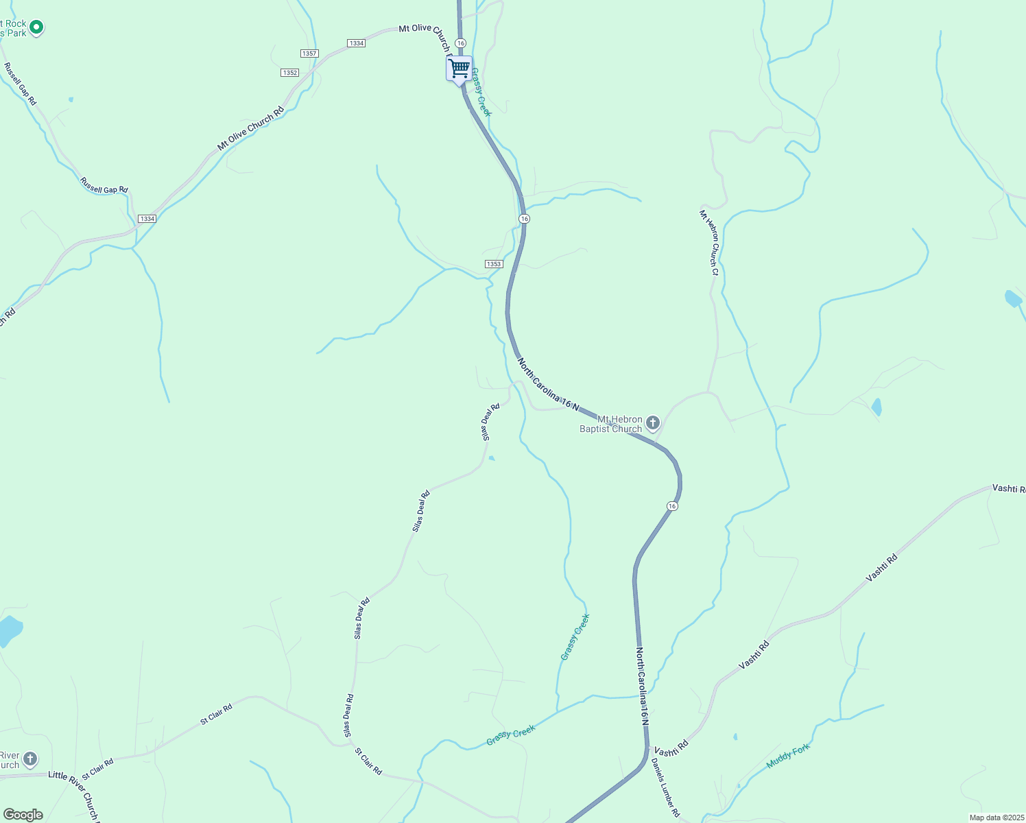 map of restaurants, bars, coffee shops, grocery stores, and more near 1466 Silas Deal Road in Taylorsville