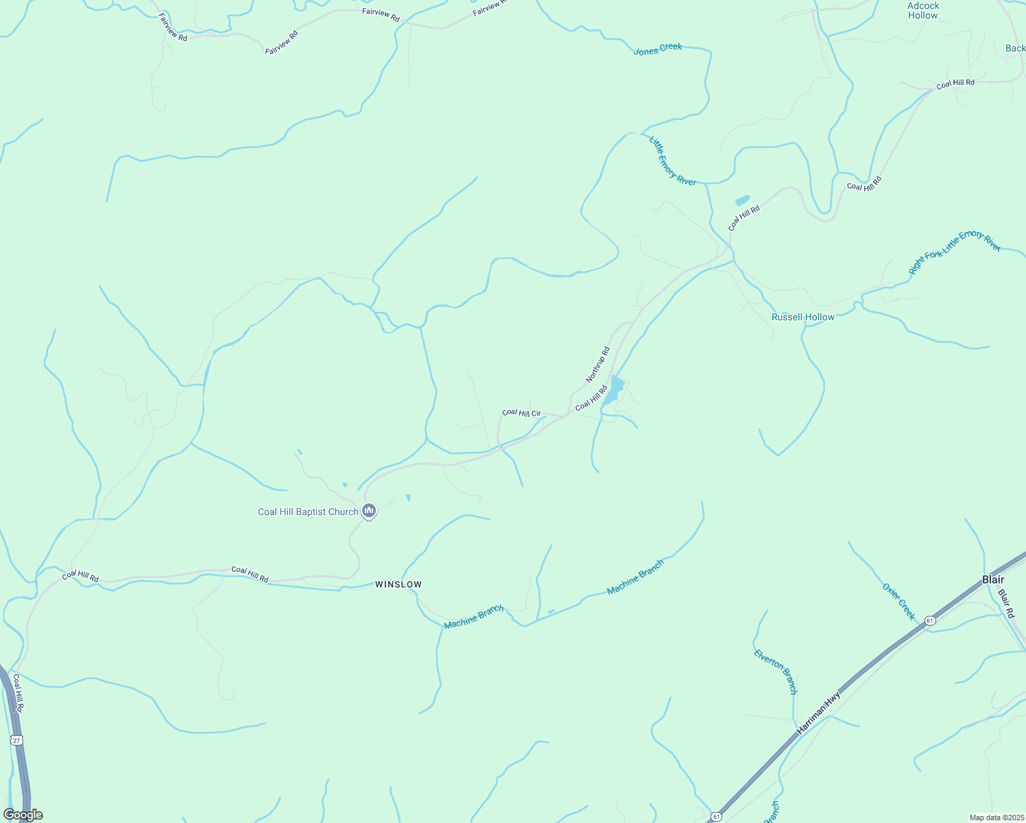 map of restaurants, bars, coffee shops, grocery stores, and more near 118 Coal Hill Cir in Harriman