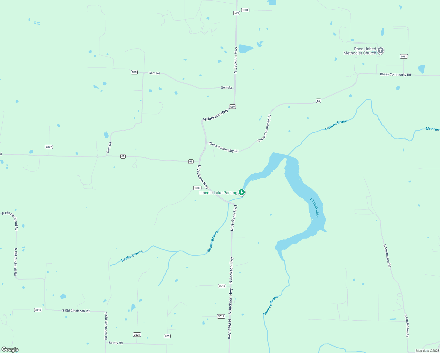 map of restaurants, bars, coffee shops, grocery stores, and more near 10750 North Jackson Highway in Lincoln