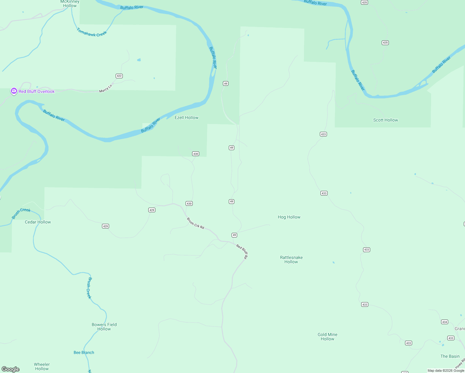 map of restaurants, bars, coffee shops, grocery stores, and more near Searcy 49 Highway in Marshall