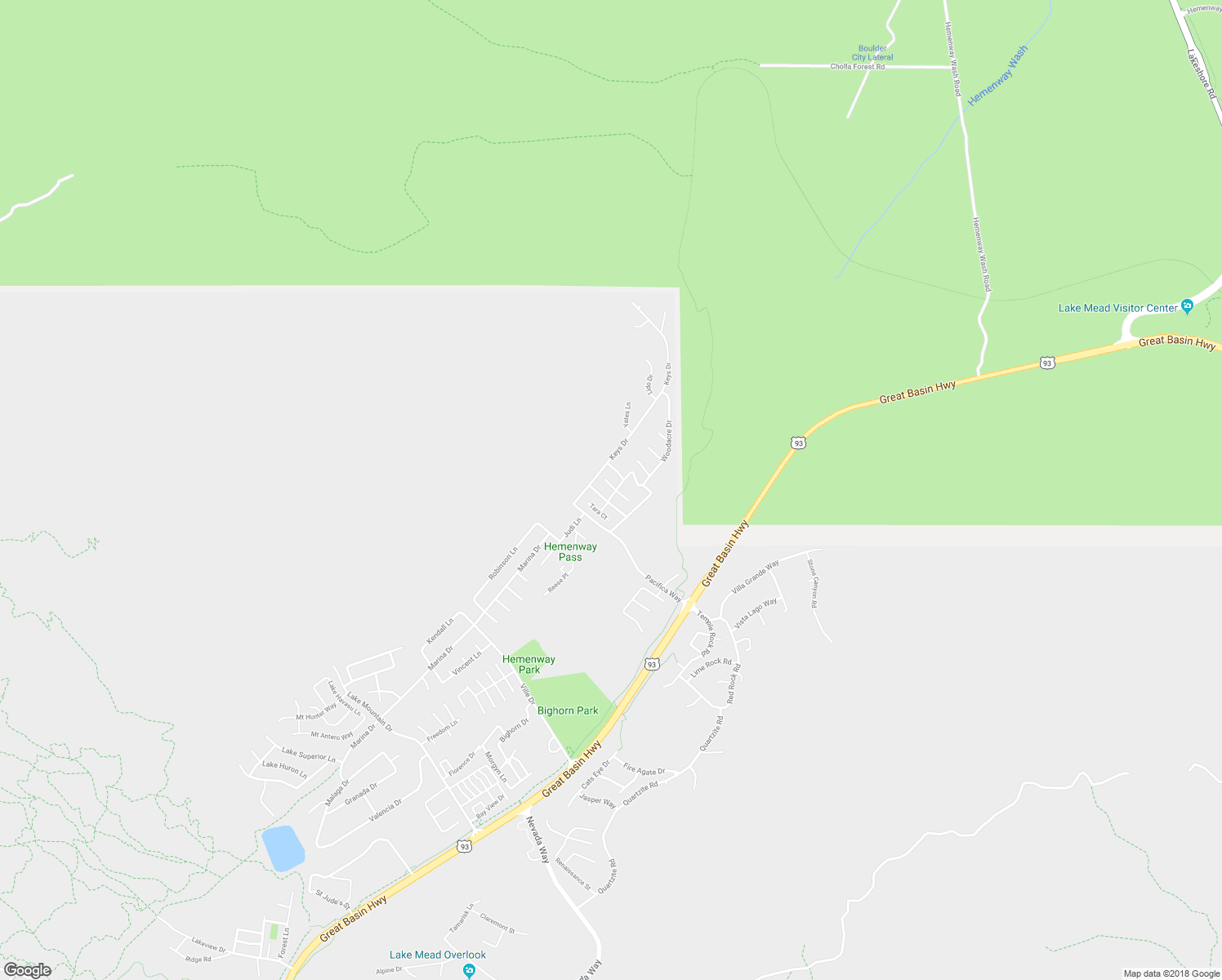 map of restaurants, bars, coffee shops, grocery stores, and more near 532 Greenbriar Place in Boulder City