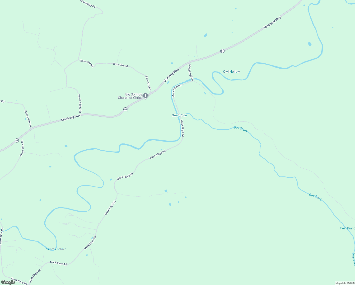 map of restaurants, bars, coffee shops, grocery stores, and more near 2359 Mack Floyd Road in Sparta