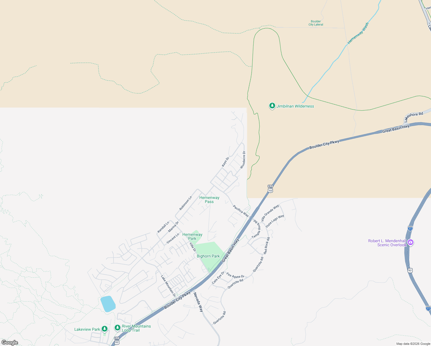 map of restaurants, bars, coffee shops, grocery stores, and more near 920 Keys Drive in Boulder City