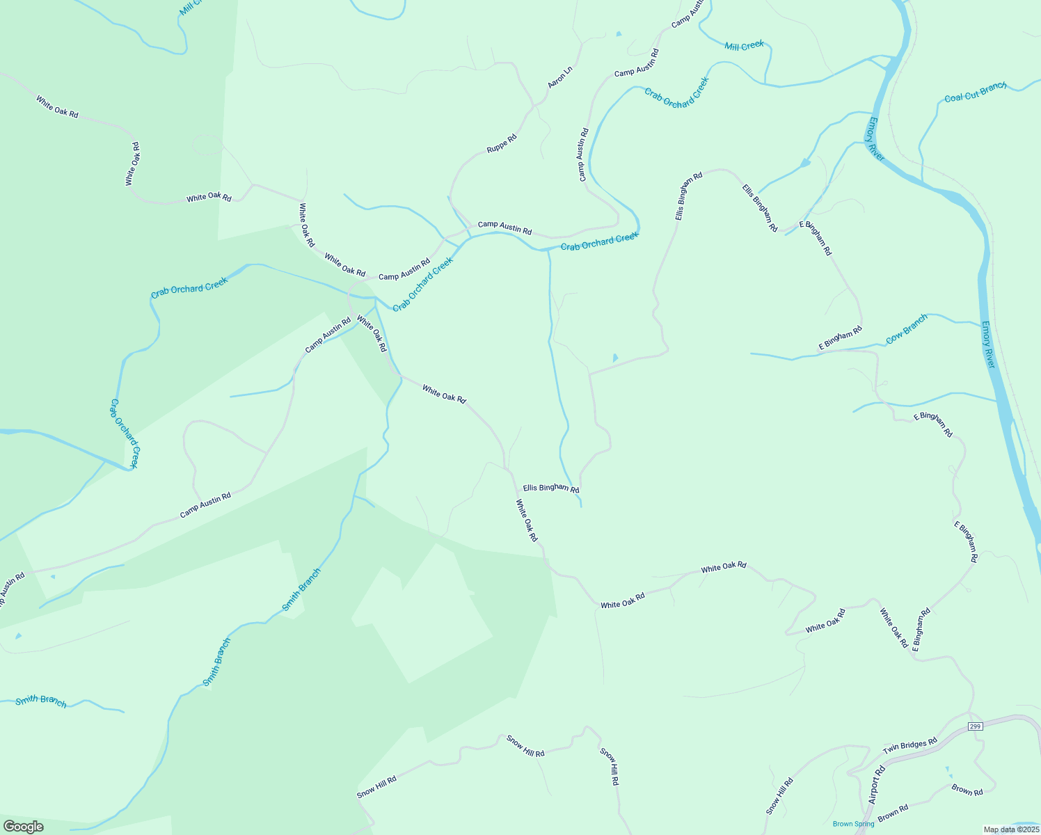 map of restaurants, bars, coffee shops, grocery stores, and more near 820 White Oak Road in Oakdale