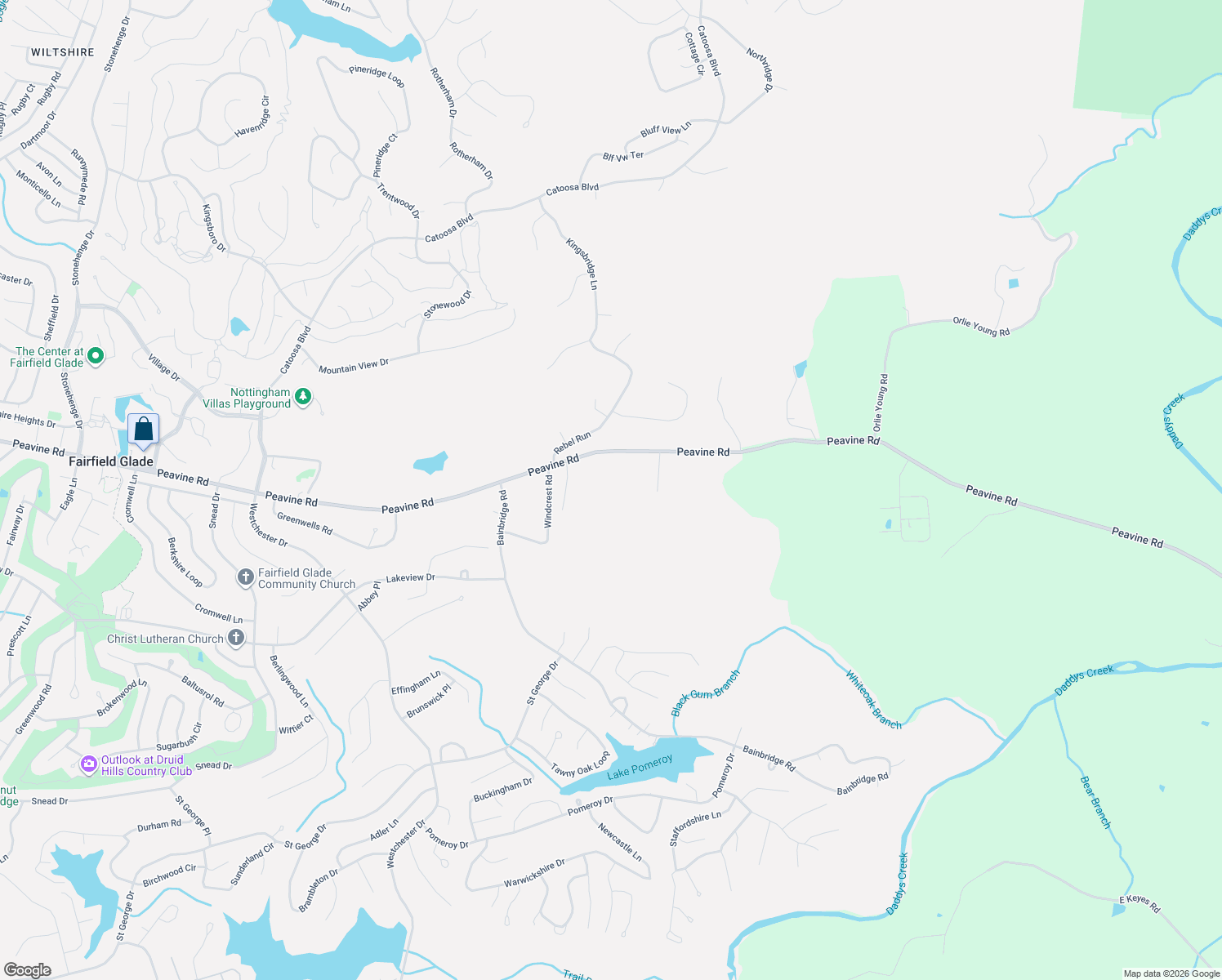 map of restaurants, bars, coffee shops, grocery stores, and more near 8780 Peavine Road in Crab Orchard