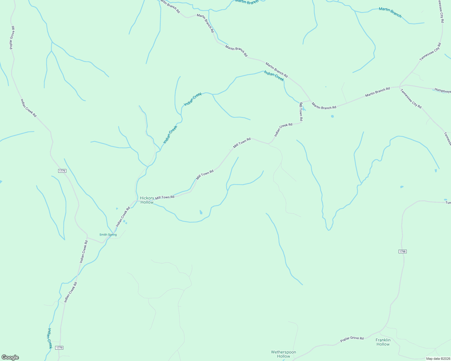 map of restaurants, bars, coffee shops, grocery stores, and more near 1311 Mill Town Road in McEwen