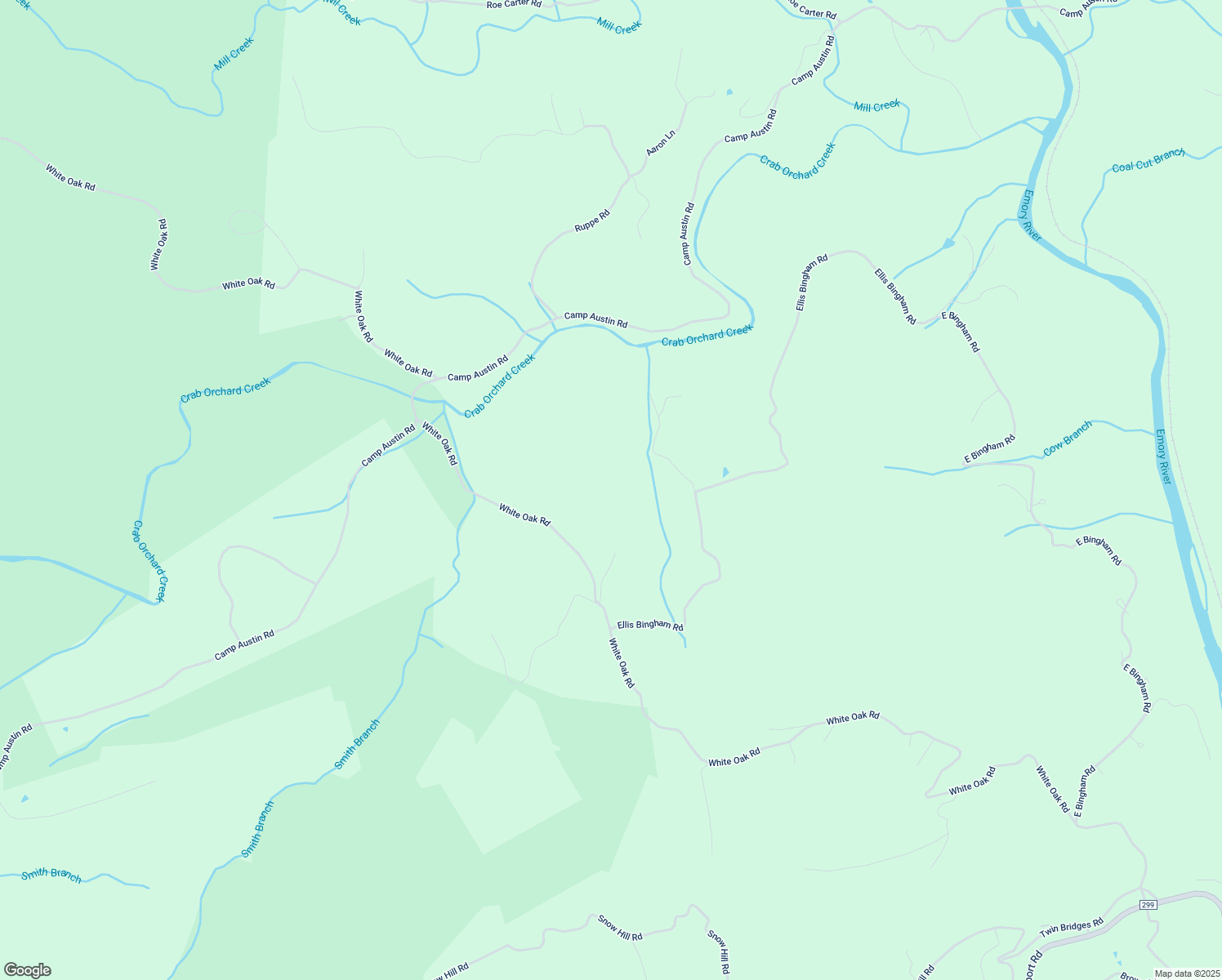 map of restaurants, bars, coffee shops, grocery stores, and more near 820 White Oak Rd in Oakdale