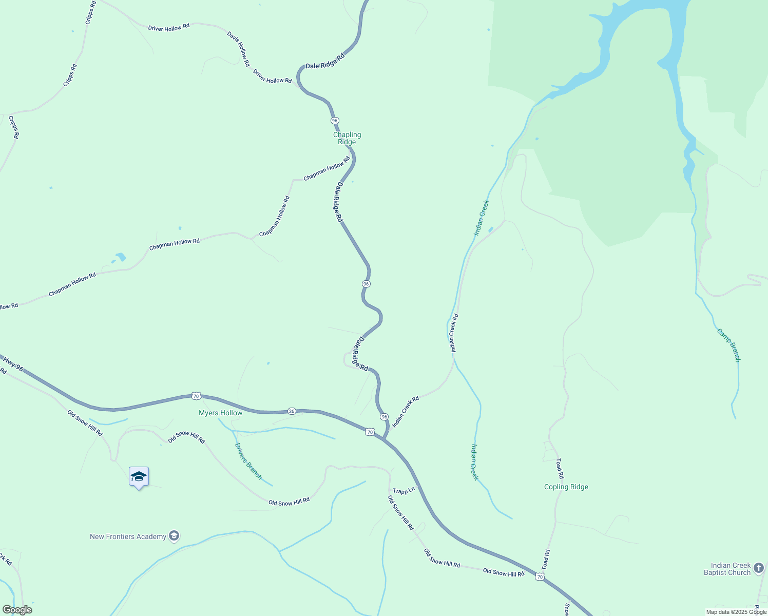 map of restaurants, bars, coffee shops, grocery stores, and more near 818 Dale Ridge Road in Dowelltown