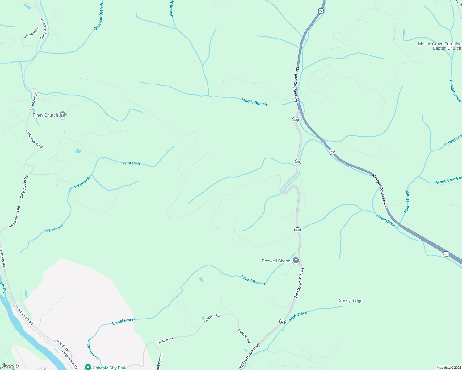 map of restaurants, bars, coffee shops, grocery stores, and more near 631 Green Ridge Trail in Harriman