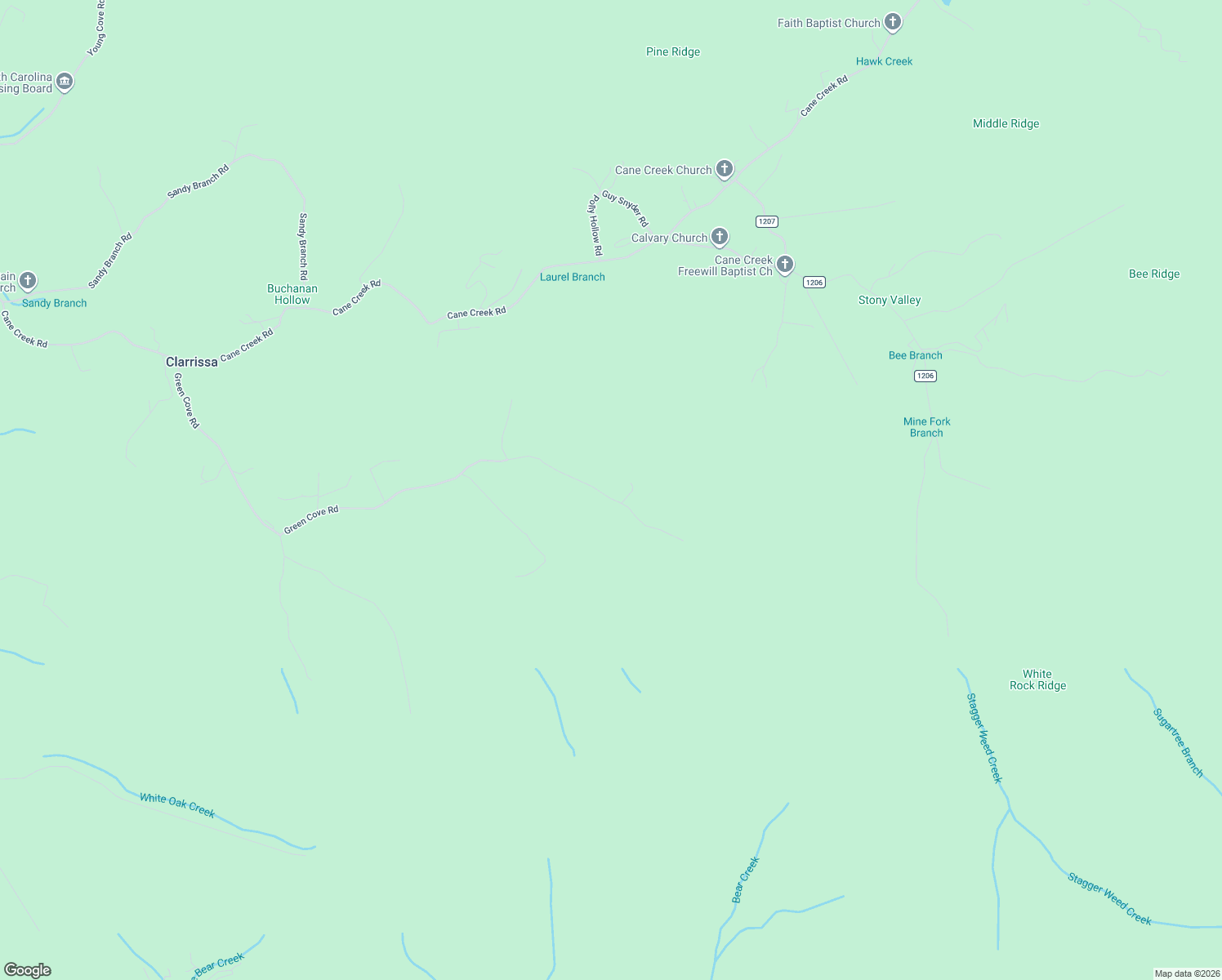 map of restaurants, bars, coffee shops, grocery stores, and more near 129 Apple Farm Road in Bakersville