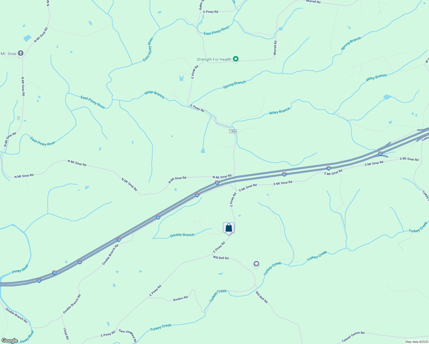 map of restaurants, bars, coffee shops, grocery stores, and more near 985 North Mount Sinai Road in Dickson