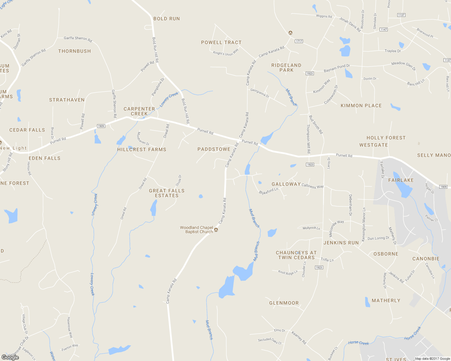 map of restaurants, bars, coffee shops, grocery stores, and more near 13809 Camp Kanata Road in Wake Forest
