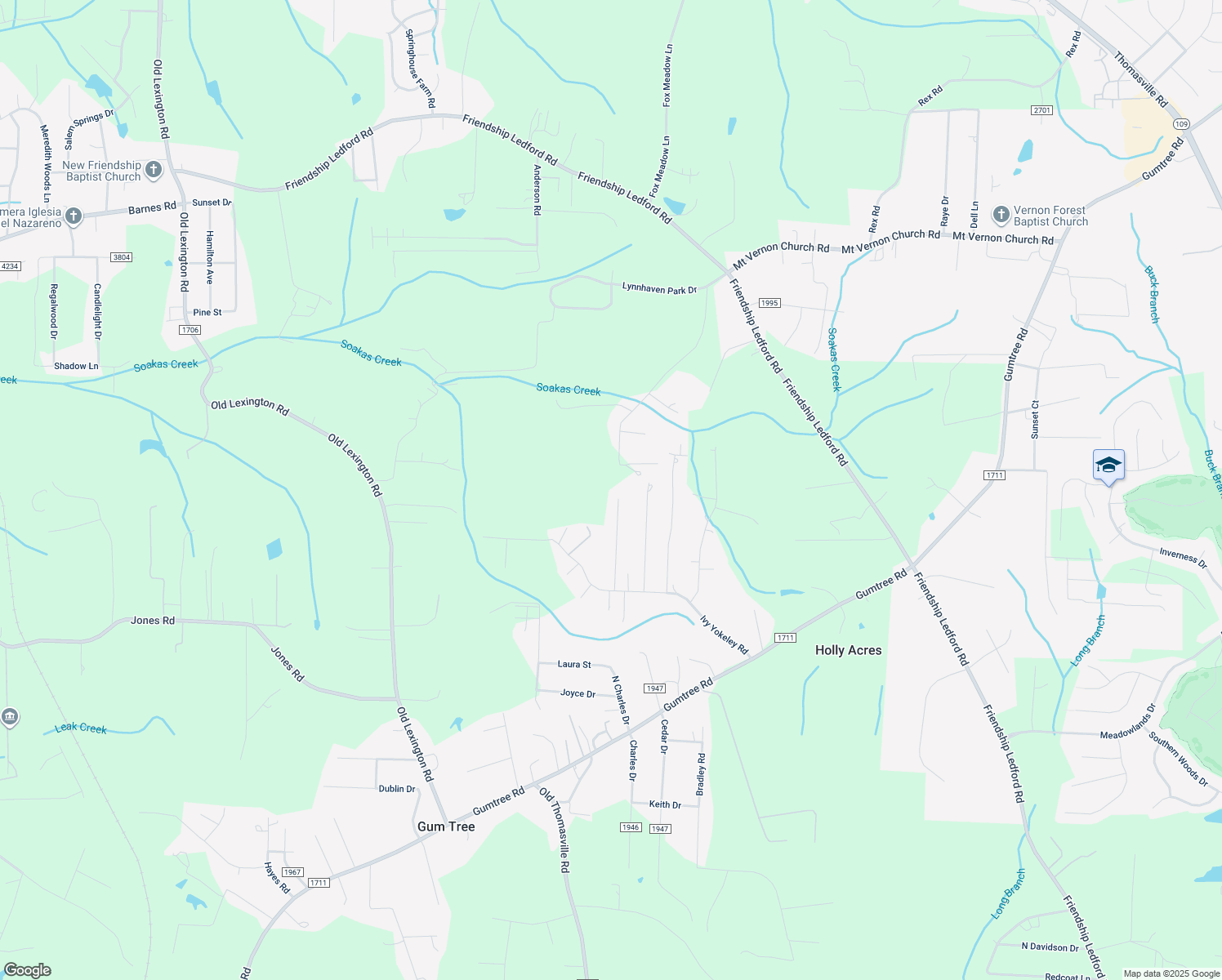 map of restaurants, bars, coffee shops, grocery stores, and more near 363 Brencomb Drive in Winston-Salem