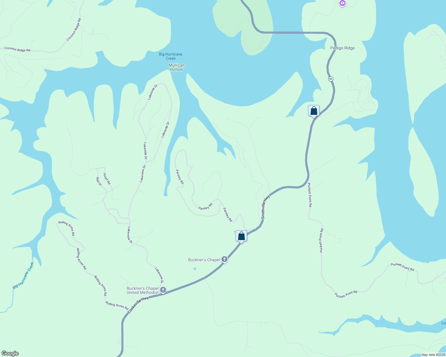 map of restaurants, bars, coffee shops, grocery stores, and more near 3 Crest Drive in Smithville